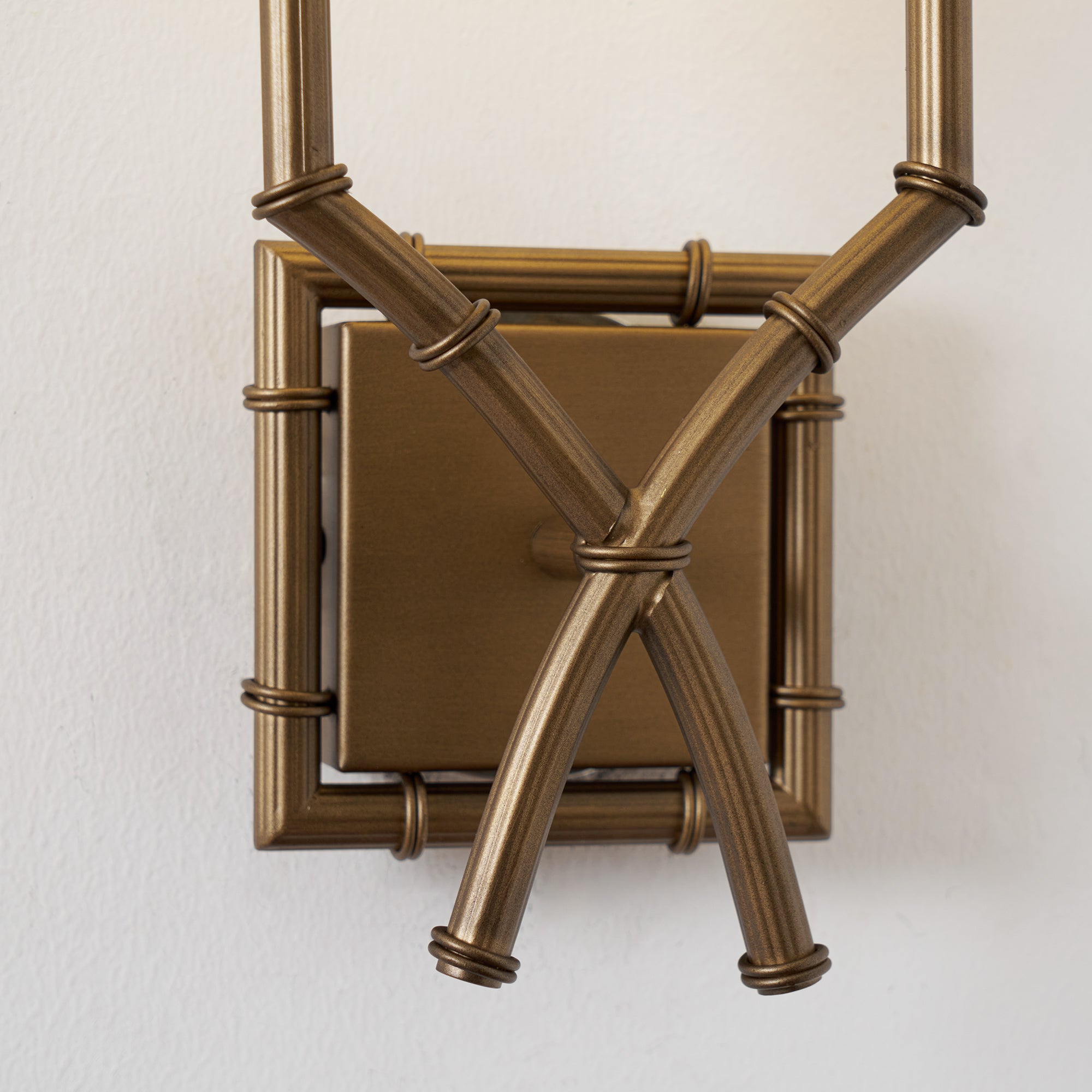 Yelp Vintage Industrial Double Arm Bamboo Fabric Sconce Wall Lamp - Lamp Copper