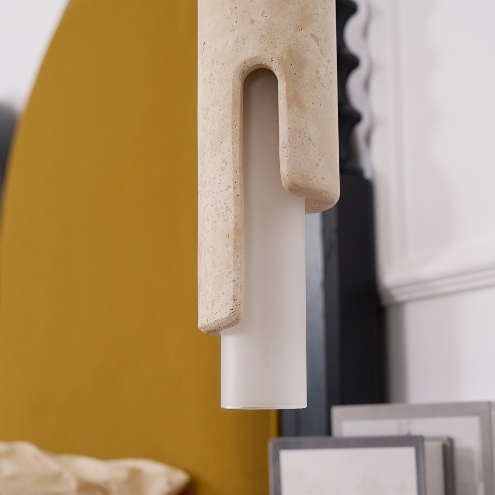 Elix Modern Minimalist Marble Glass Pendant Lamp - Lamp Copper