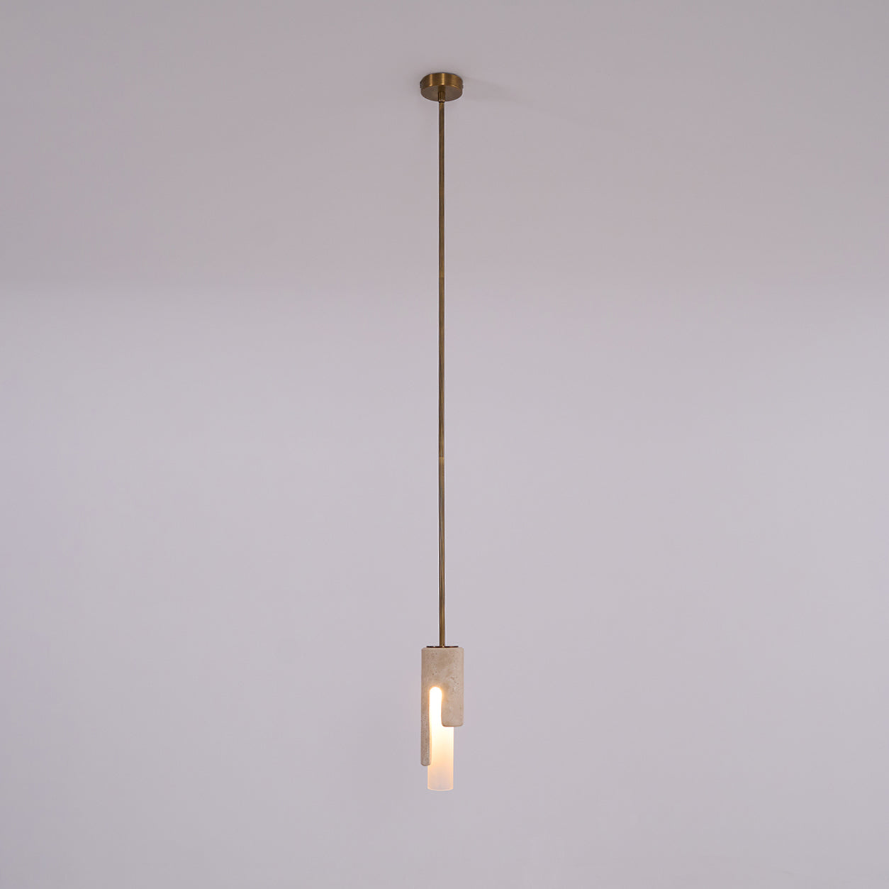 Elix Modern Minimalist Marble Glass Pendant Lamp - Lamp Copper
