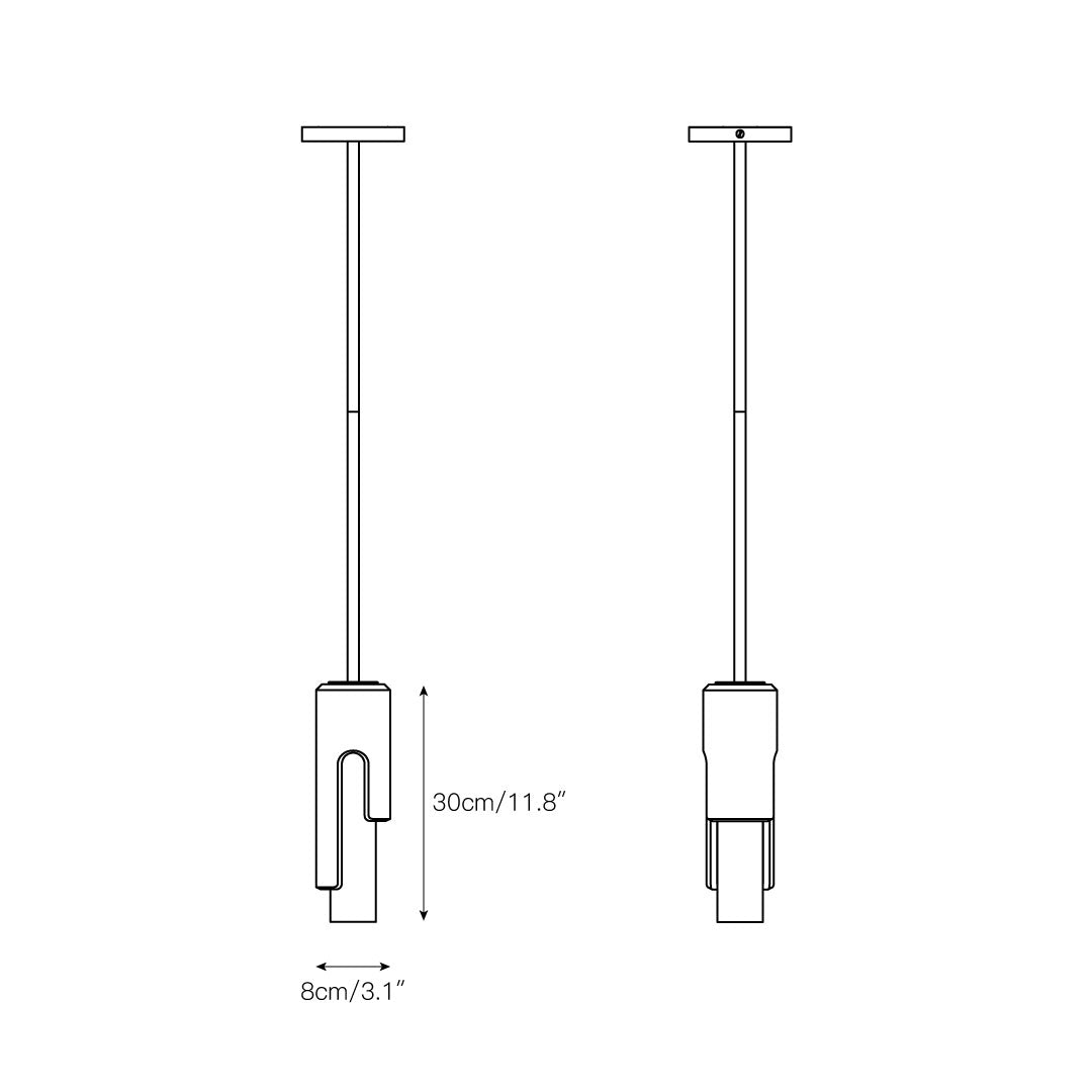 Elix Modern Minimalist Marble Glass Pendant Lamp - Lamp Copper
