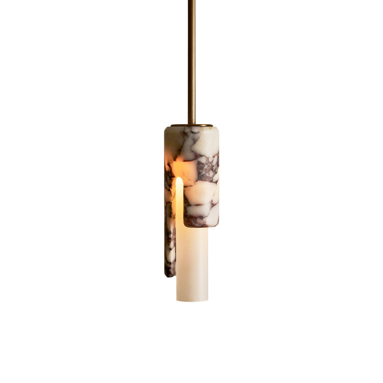 Elix Modern Minimalist Marble Glass Pendant Lamp - Lamp Copper