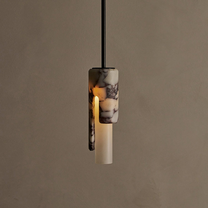 Elix Modern Minimalist Marble Glass Pendant Lamp - Lamp Copper