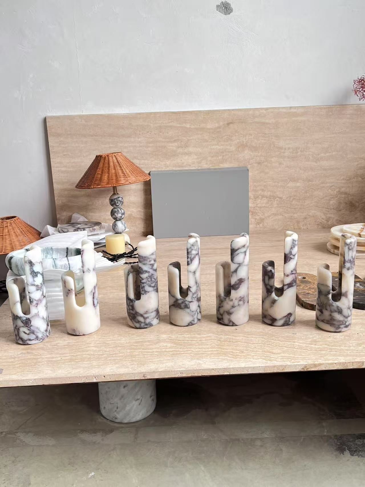 Elix Modern Minimalist Marble Glass Pendant Lamp - Lamp Copper