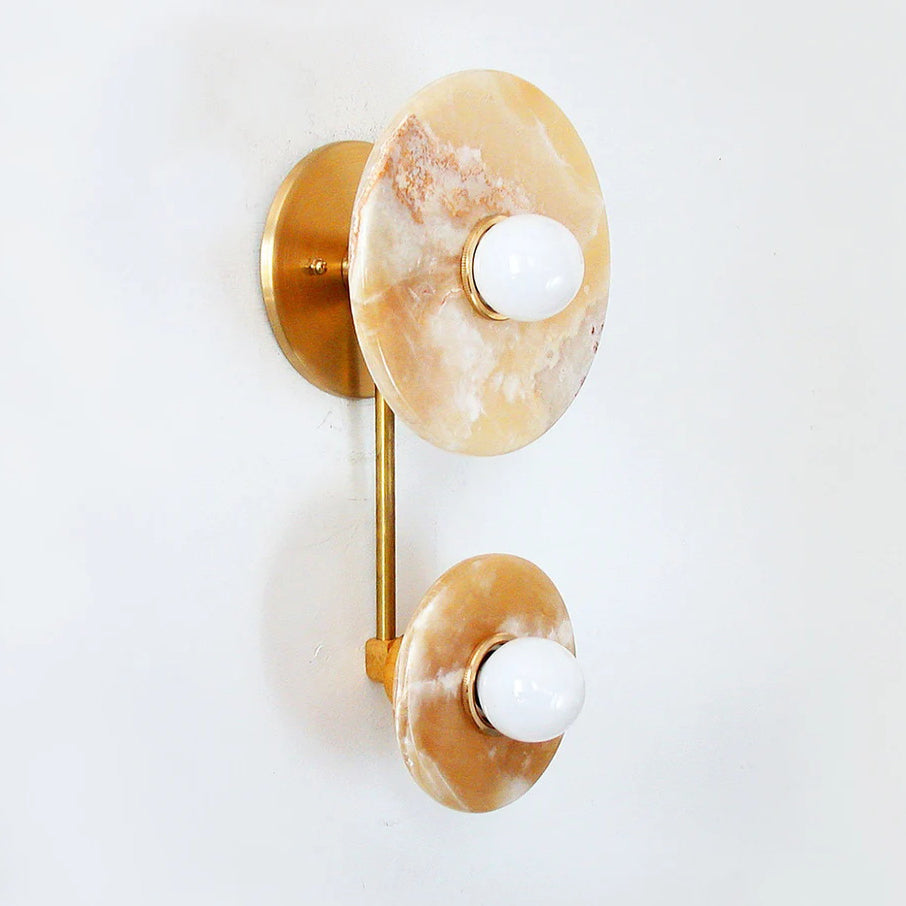 Flume Individual Creativity Metal Marble Wall Lamp - Lamp Copper