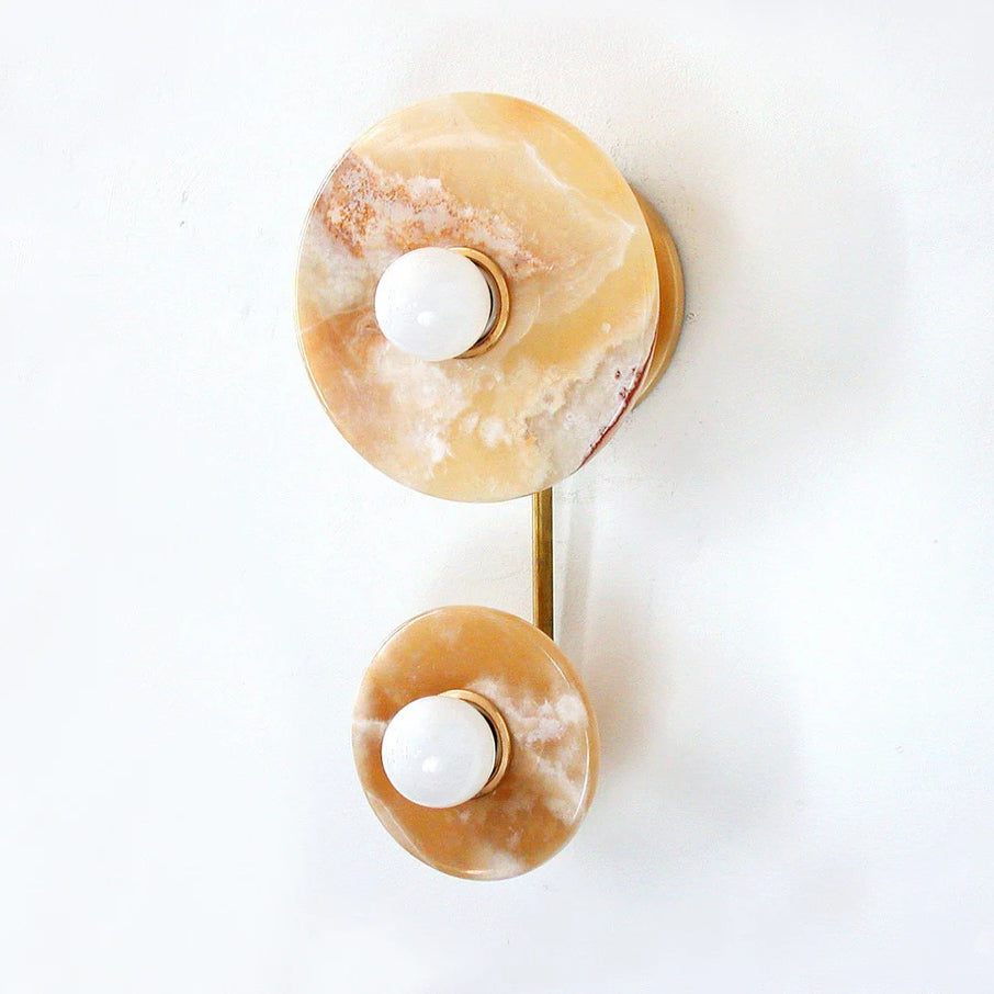 Flume Individual Creativity Metal Marble Wall Lamp - Lamp Copper