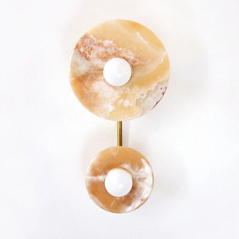 Flume Individual Creativity Metal Marble Wall Lamp - Lamp Copper