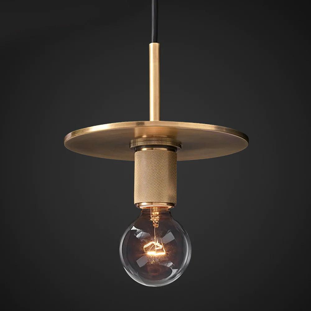 Pendant Lamp Brass Minimalist Metal Fixture for Dining or Kitchen - Letslighting