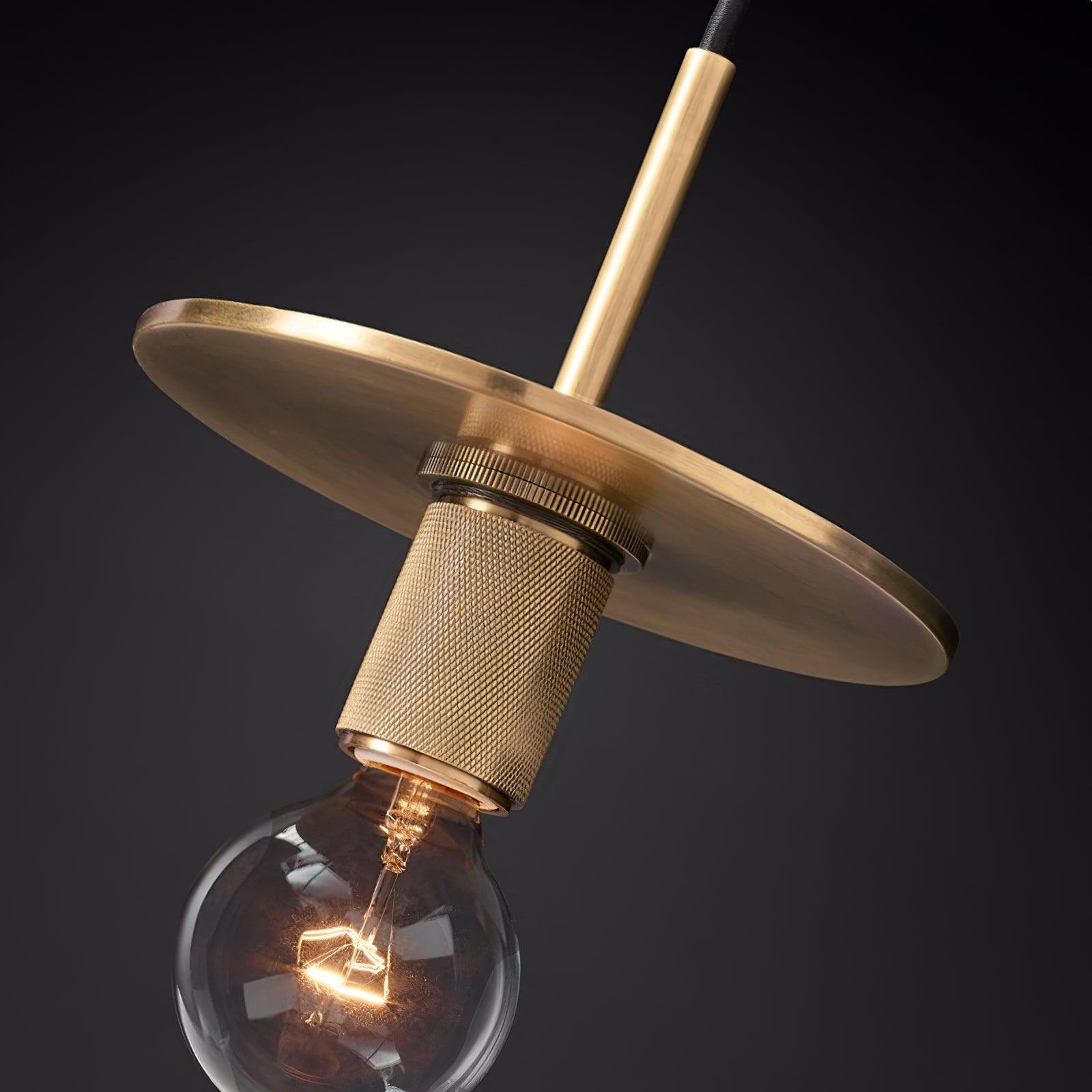 Pendant Lamp Brass Minimalist Metal Fixture for Dining or Kitchen - Letslighting