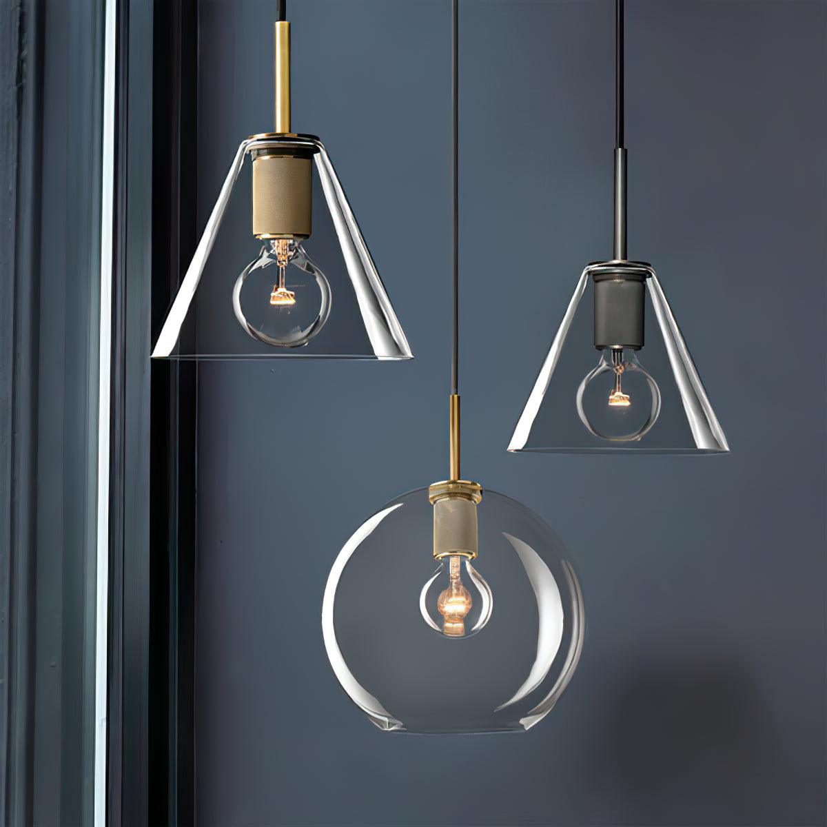 Pendant Lamp Brass Minimalist Metal Fixture for Dining or Kitchen - Letslighting