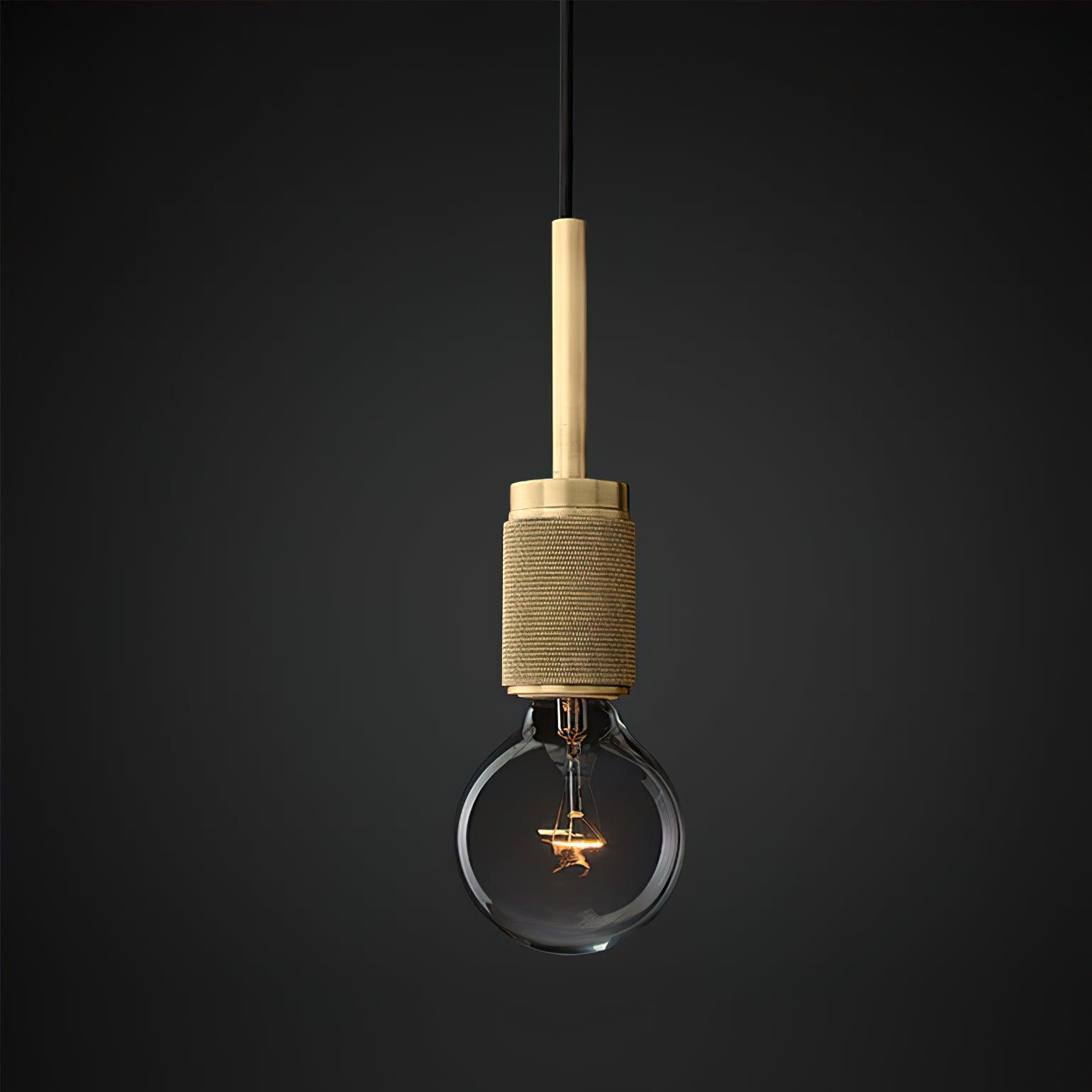 Pendant Lamp Brass Minimalist Metal Fixture for Dining or Kitchen - Letslighting