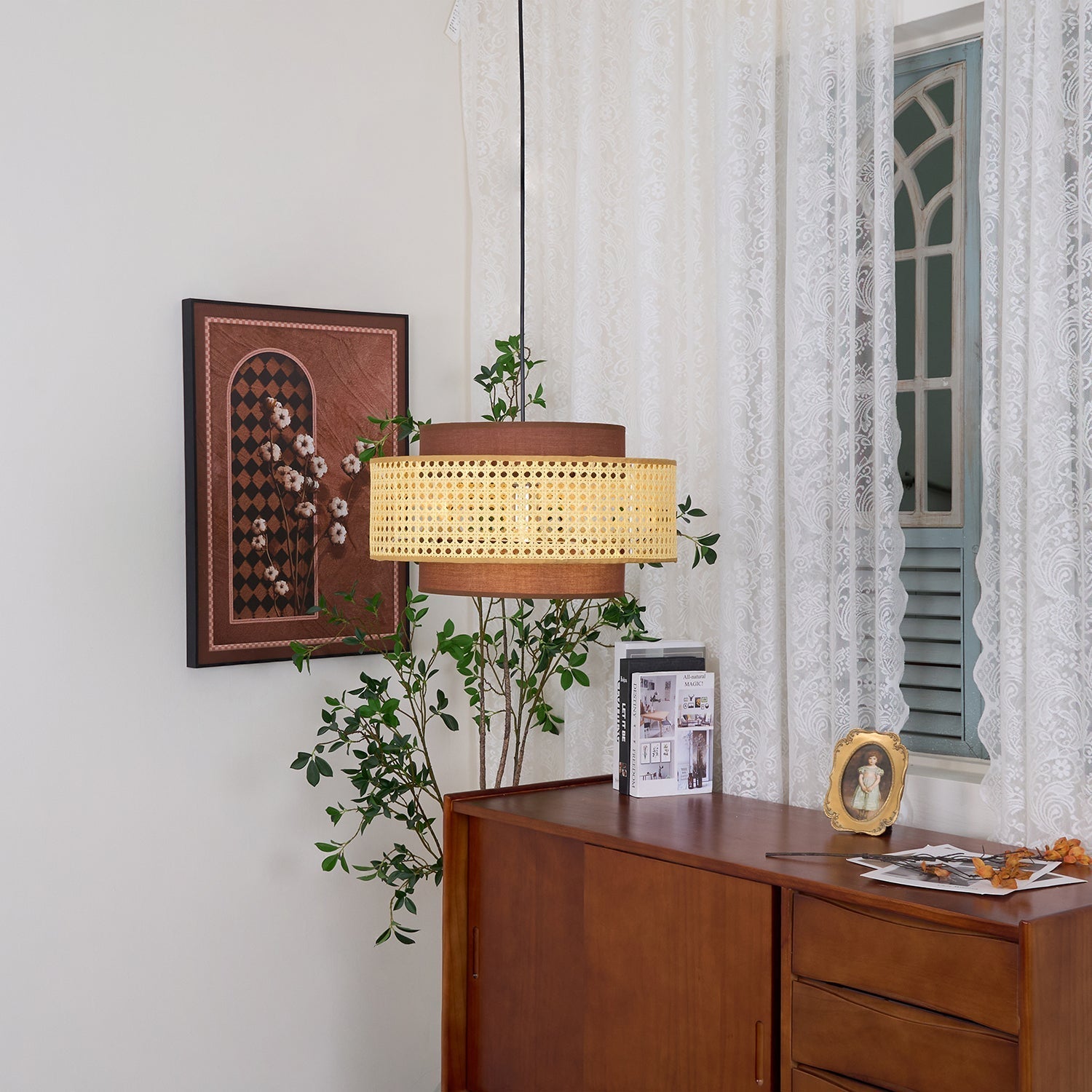 Drum Shade Pendant Light - Letslighting