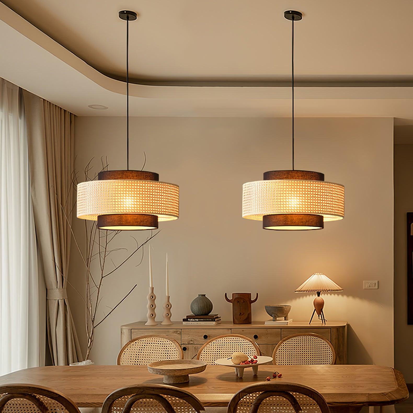 Drum Shade Pendant Light - Letslighting