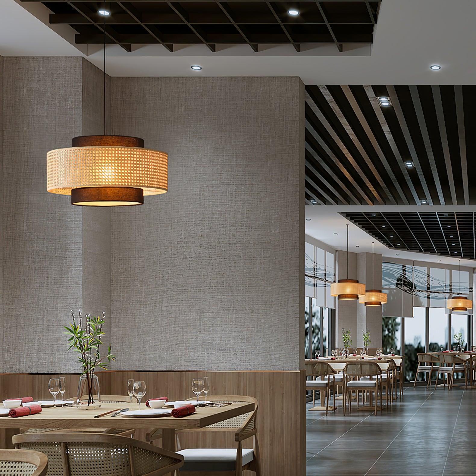 Drum Shade Pendant Light - Letslighting