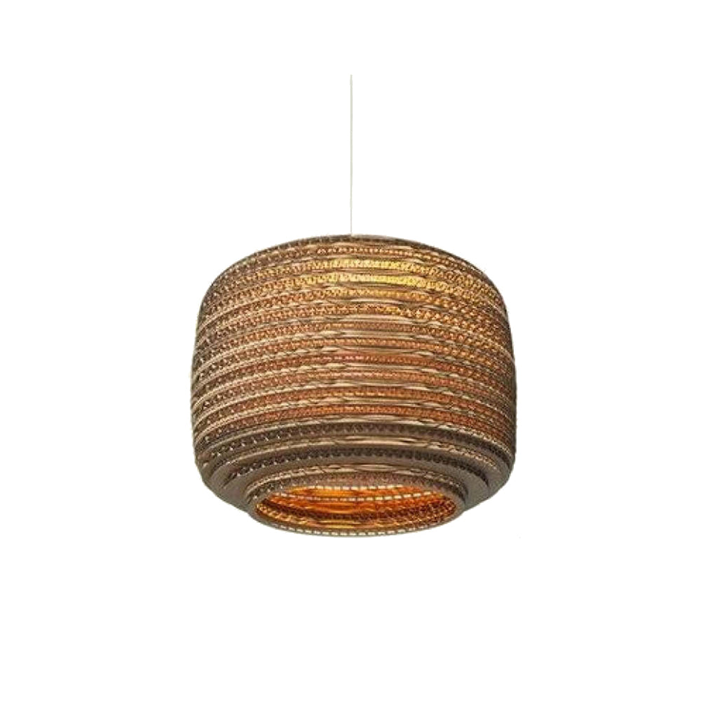 Vintage Natural LED Geométrica Lámpara Colgante Marrón