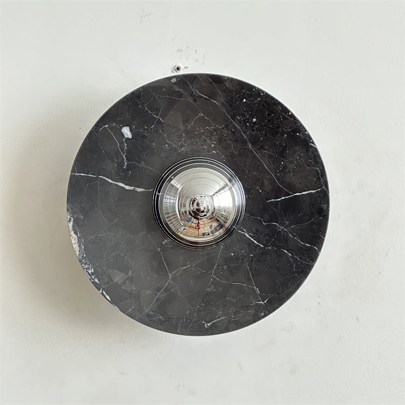 Alba Modern Minimalist Chrome Marble Metal Wall Lamp - Lamp Copper