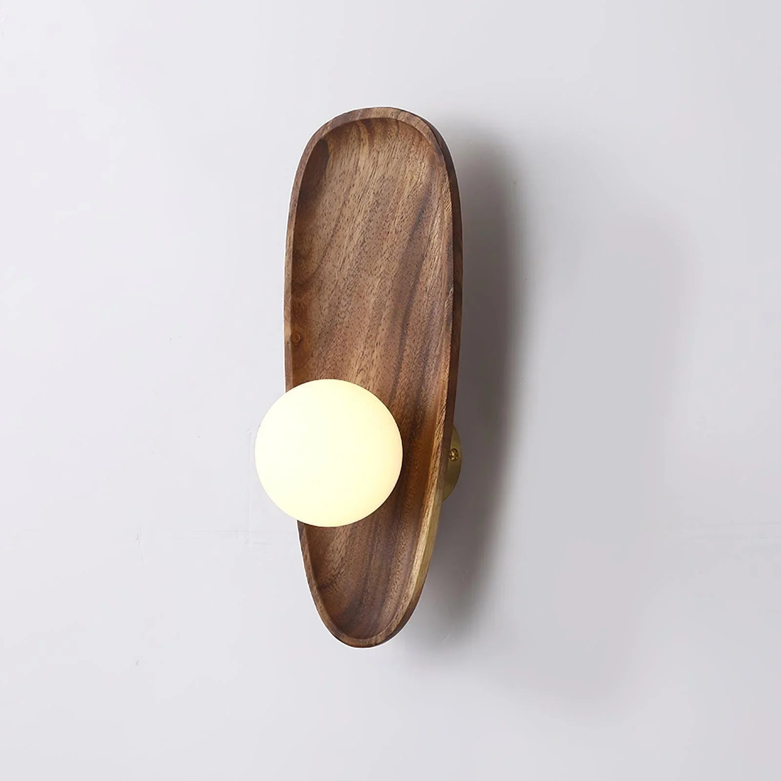 Ligno Wall Lamp Natural Wood Glass