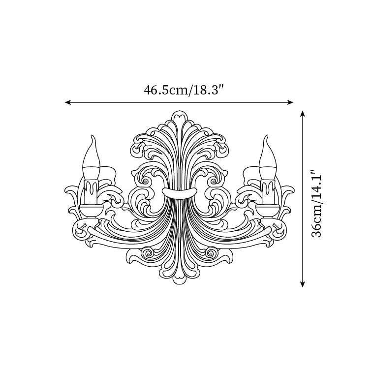 Wall Lamp Sculptural Plaster Candle Arms - Letslighting