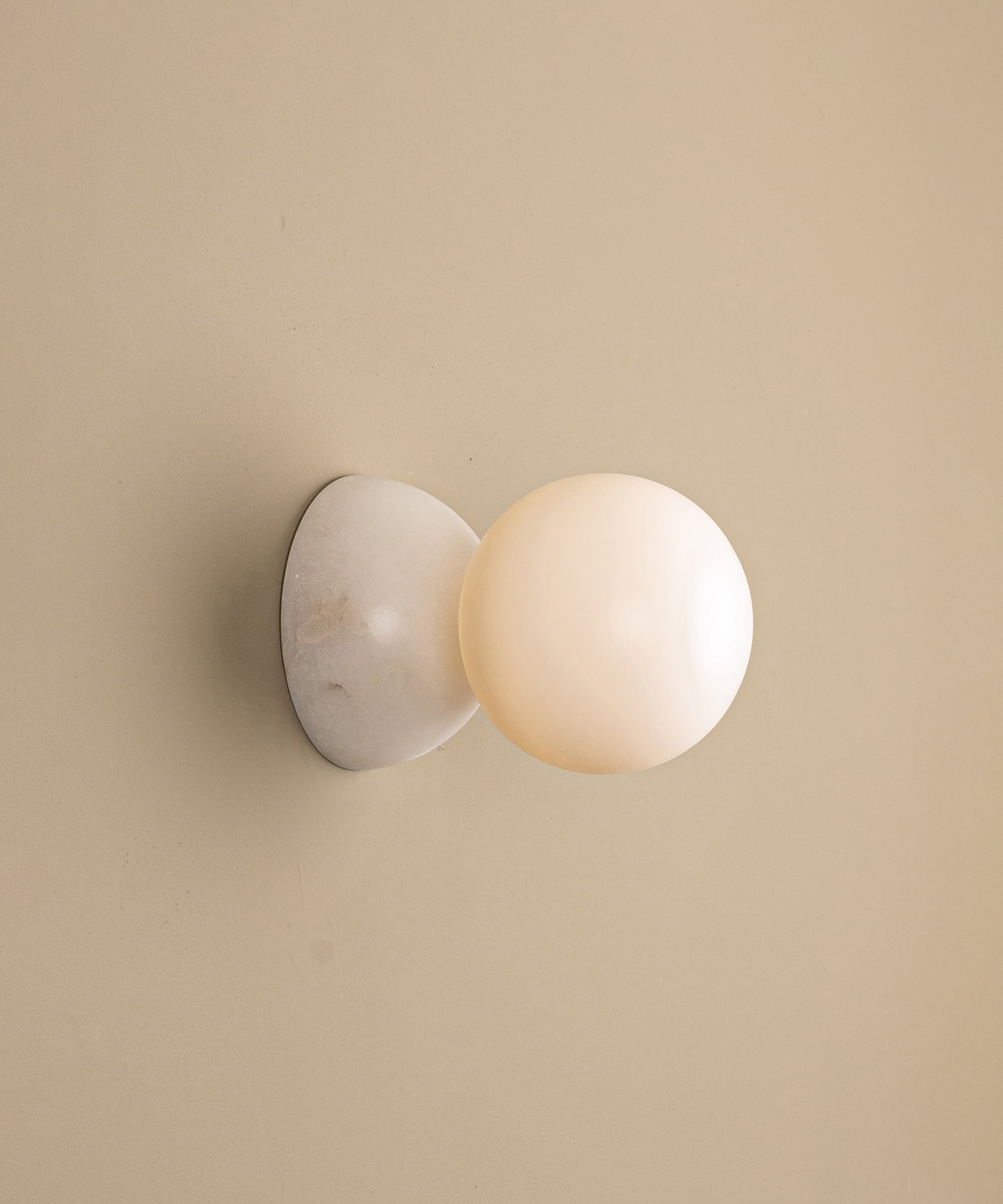 Fable Modern Minimalist Marble Glass Wall Lamp - Lamp Copper