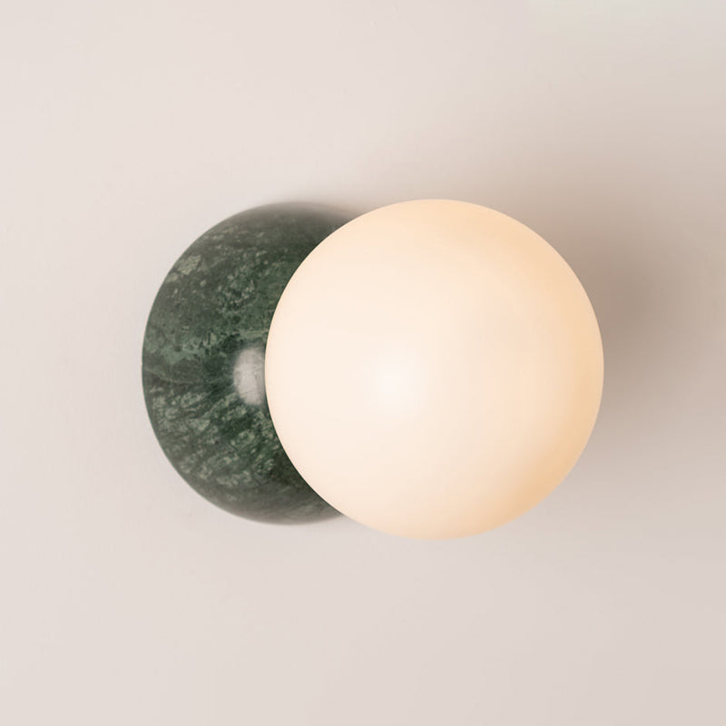 Fable Modern Minimalist Marble Glass Wall Lamp - Lamp Copper