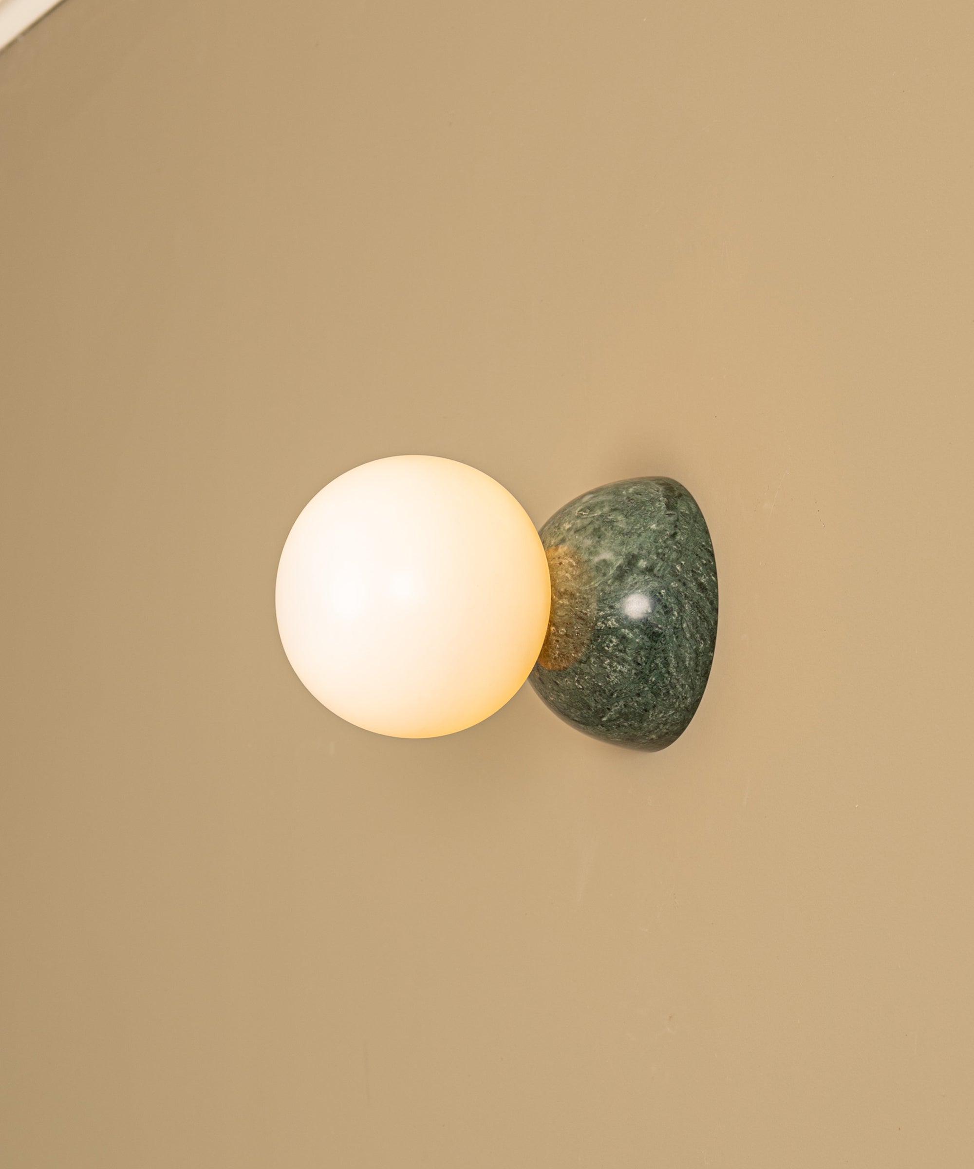 Fable Modern Minimalist Marble Glass Wall Lamp - Lamp Copper