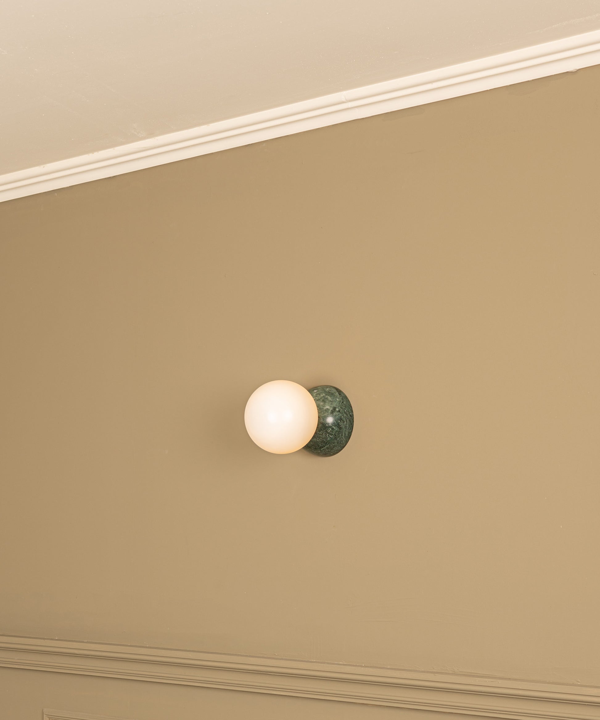 Fable Modern Minimalist Marble Glass Wall Lamp - Lamp Copper