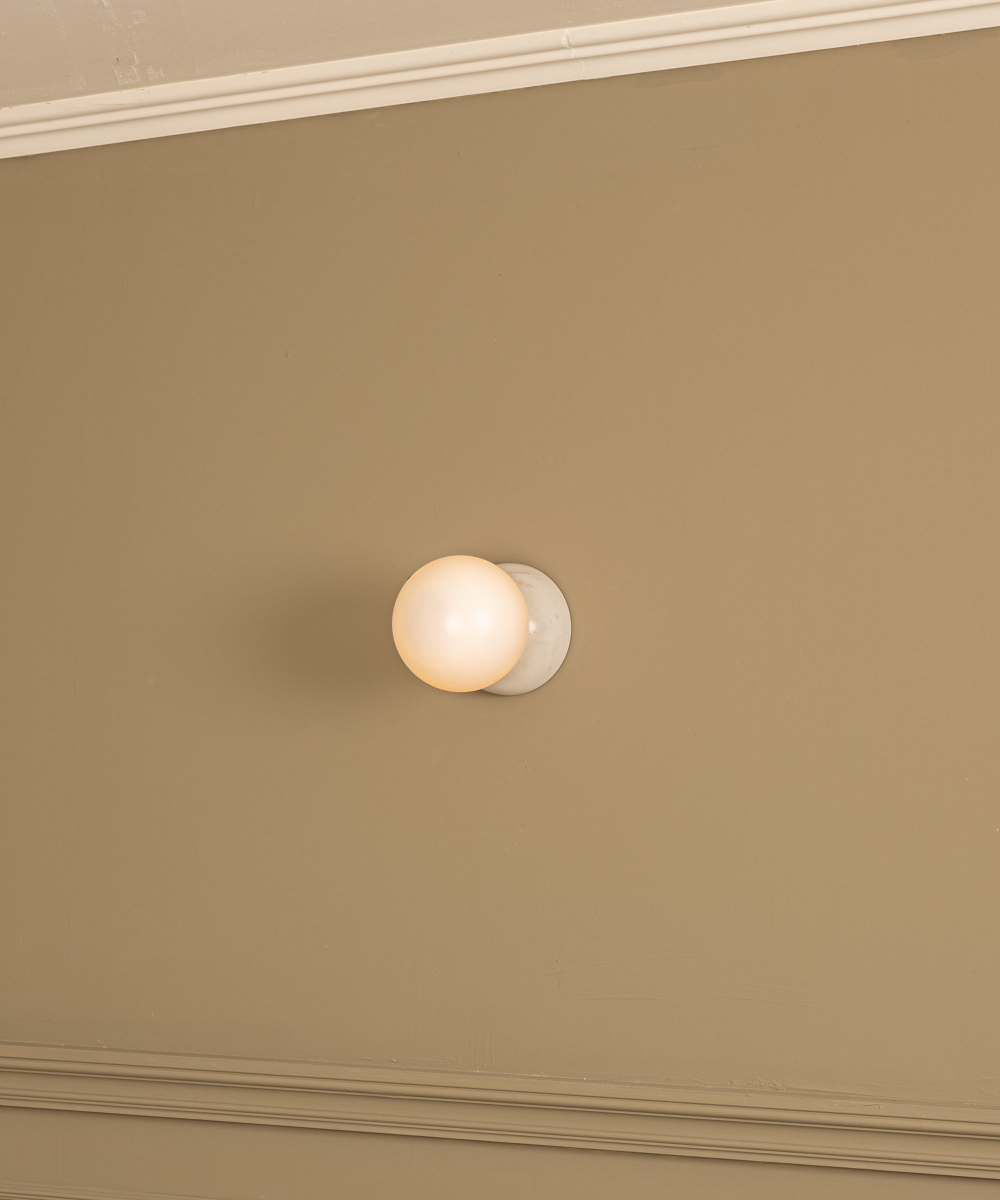 Fable Modern Minimalist Marble Glass Wall Lamp - Lamp Copper