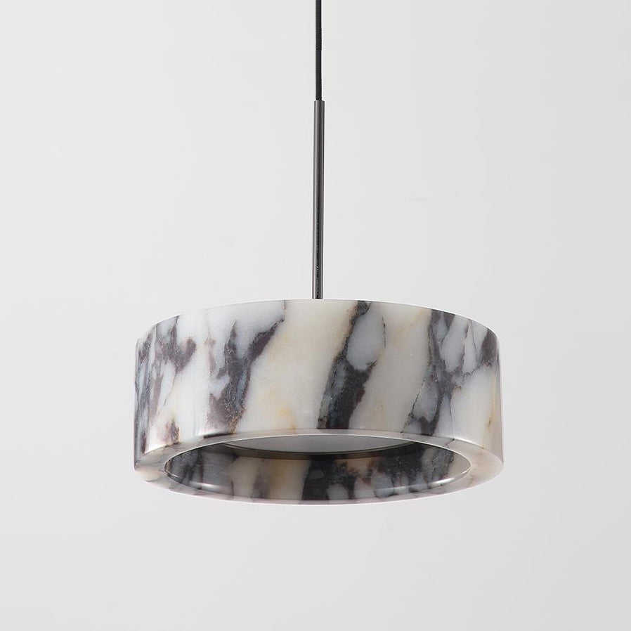 Glide Modern Minimalist Marble Metal Pendant Lamp - Lamp Copper