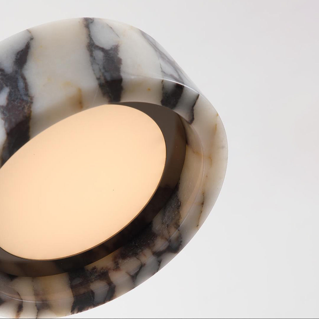 Glide Modern Minimalist Marble Metal Pendant Lamp - Lamp Copper