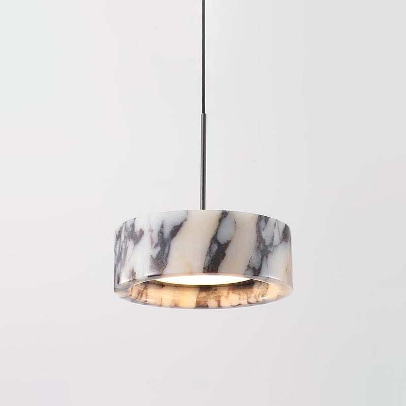 Glide Modern Minimalist Marble Metal Pendant Lamp - Lamp Copper
