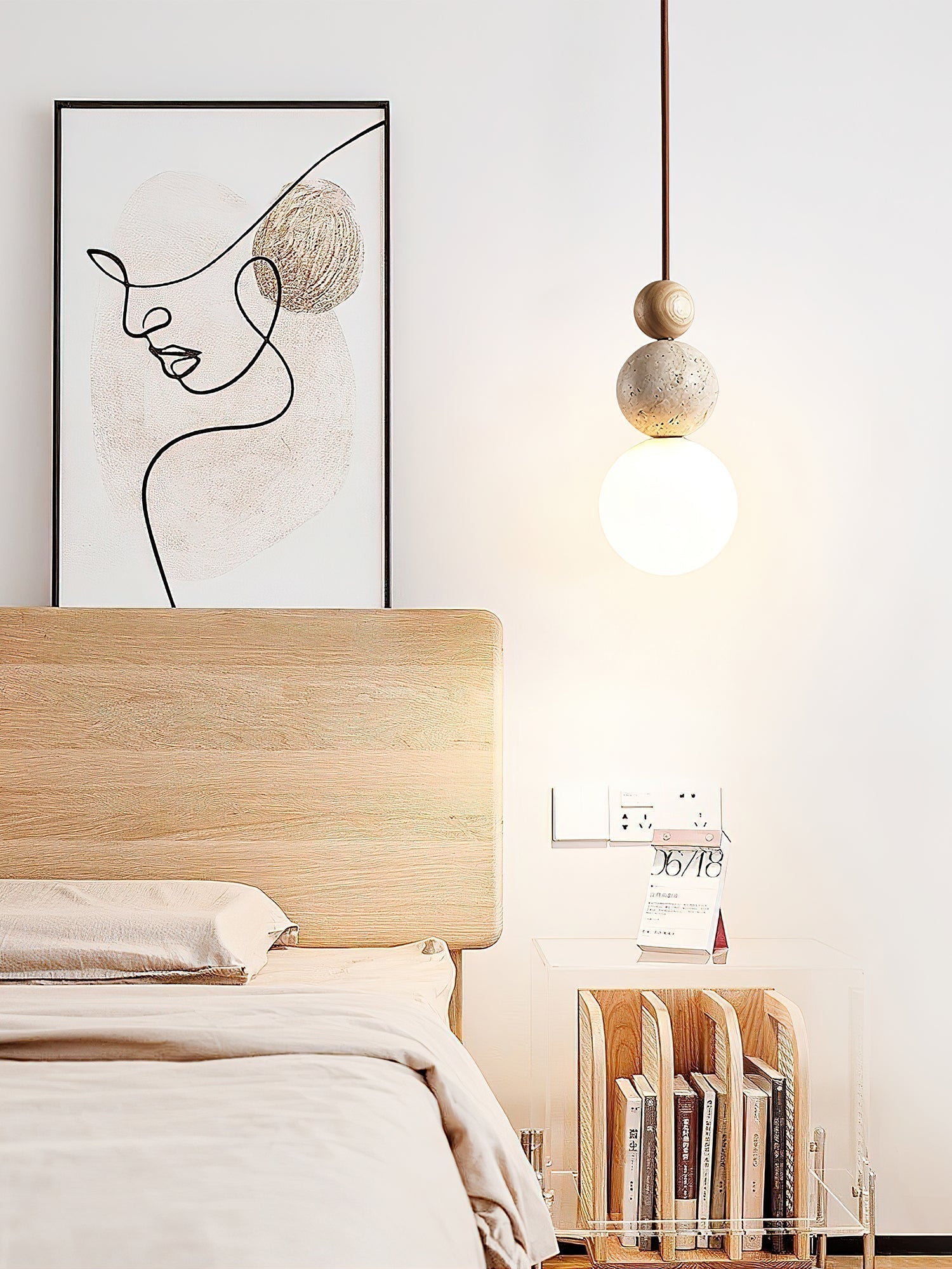 Ullaeia Sphere-Cluster Travertine Pendant Light - Letslighting