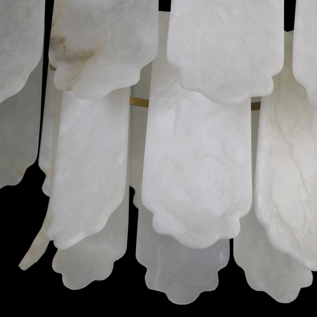 Hue Postmodern Luxury Brass Alabaster Chandelier - Lamp Copper