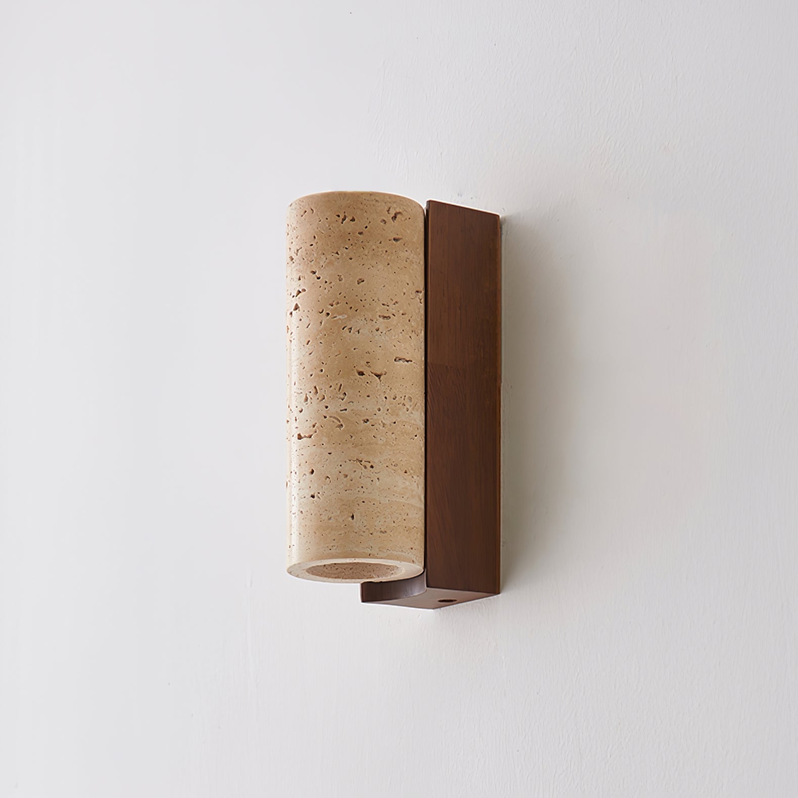 Lysandra Cylindrical Travertine Wall Light - Letslighting