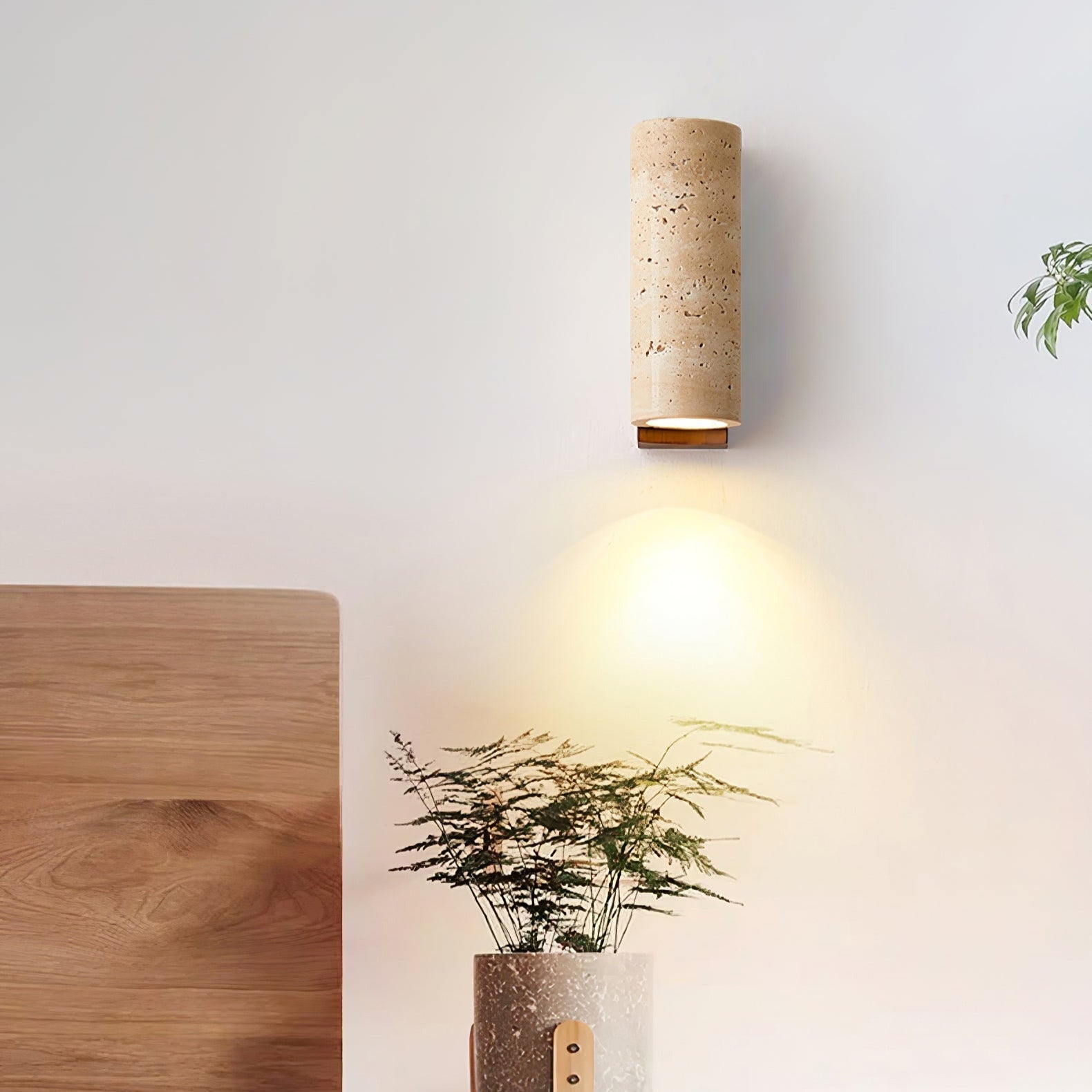 Ritta Lámpara de Pared de Travertino Natural