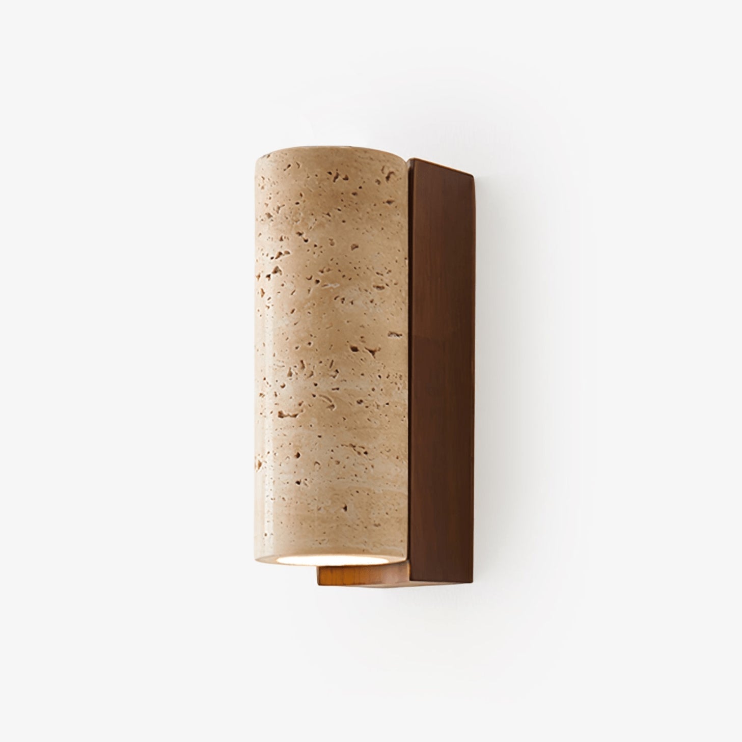 Lysandra Cylindrical Travertine Wall Light - Letslighting