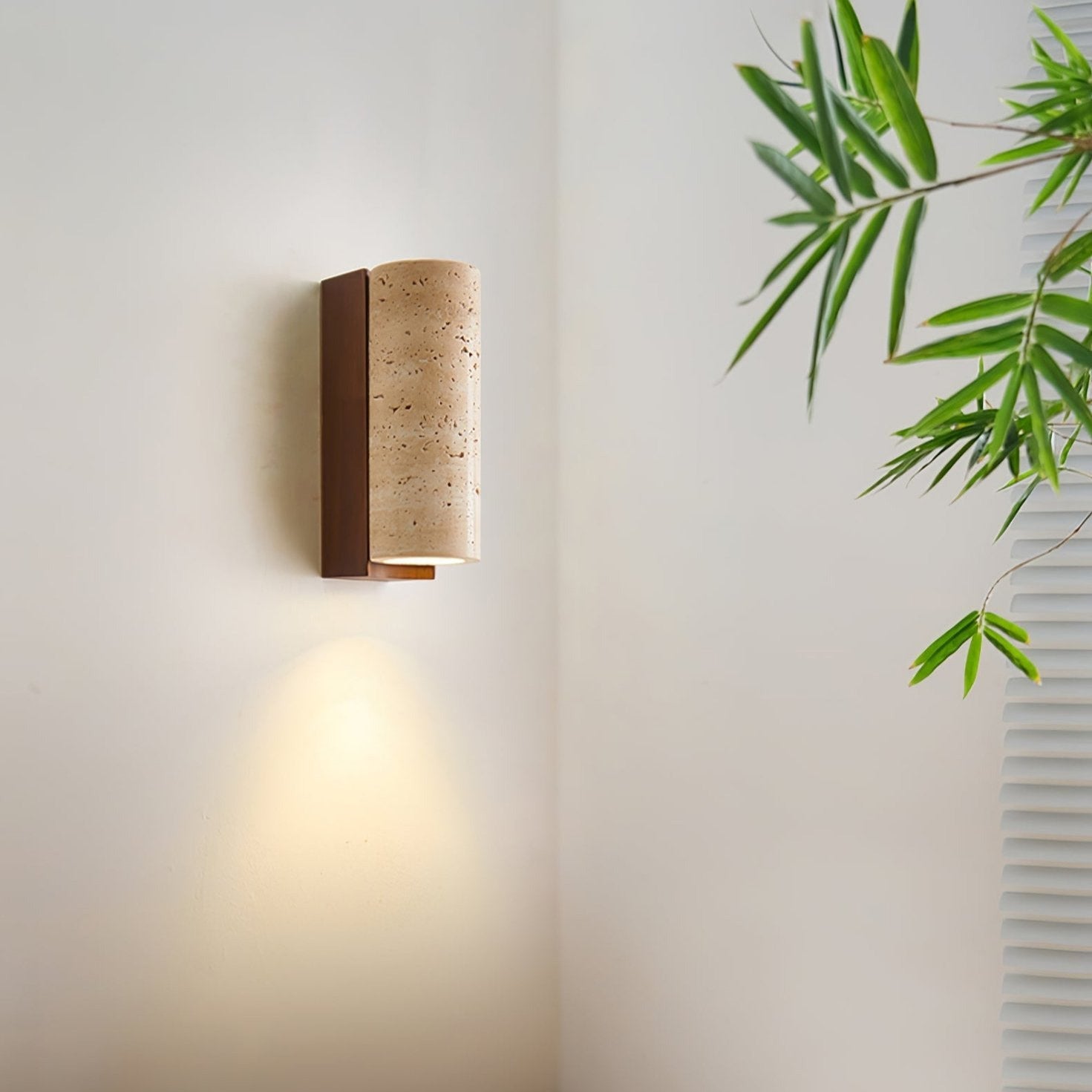 Ritta Lámpara de Pared de Travertino Natural