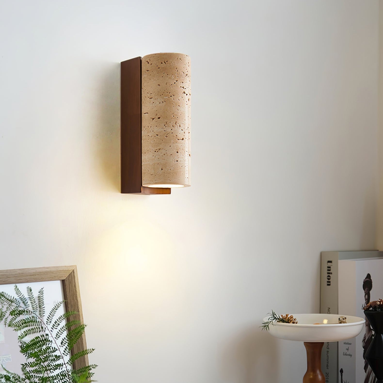Ritta Lámpara de Pared de Travertino Natural