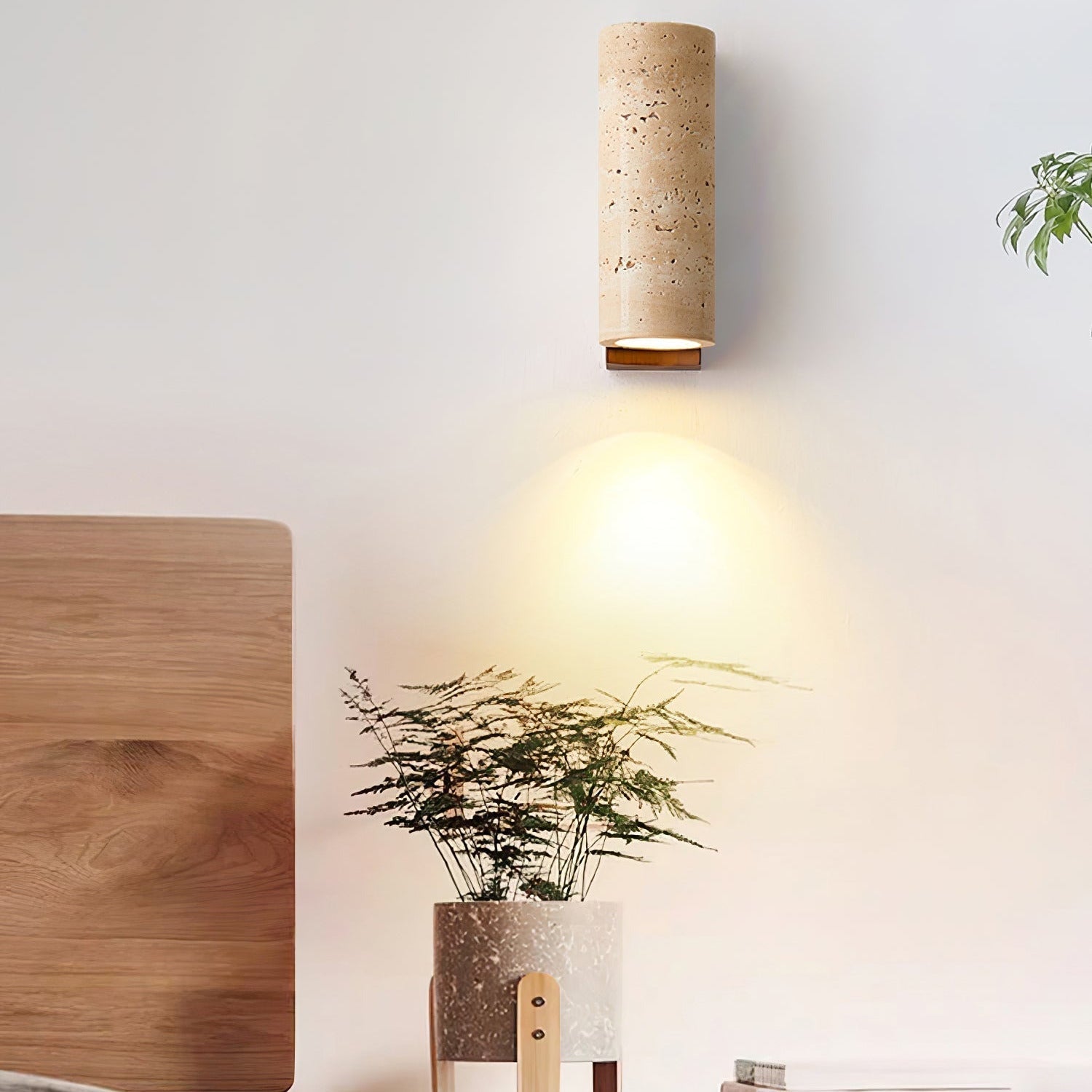 Ritta Lámpara de Pared de Travertino Natural