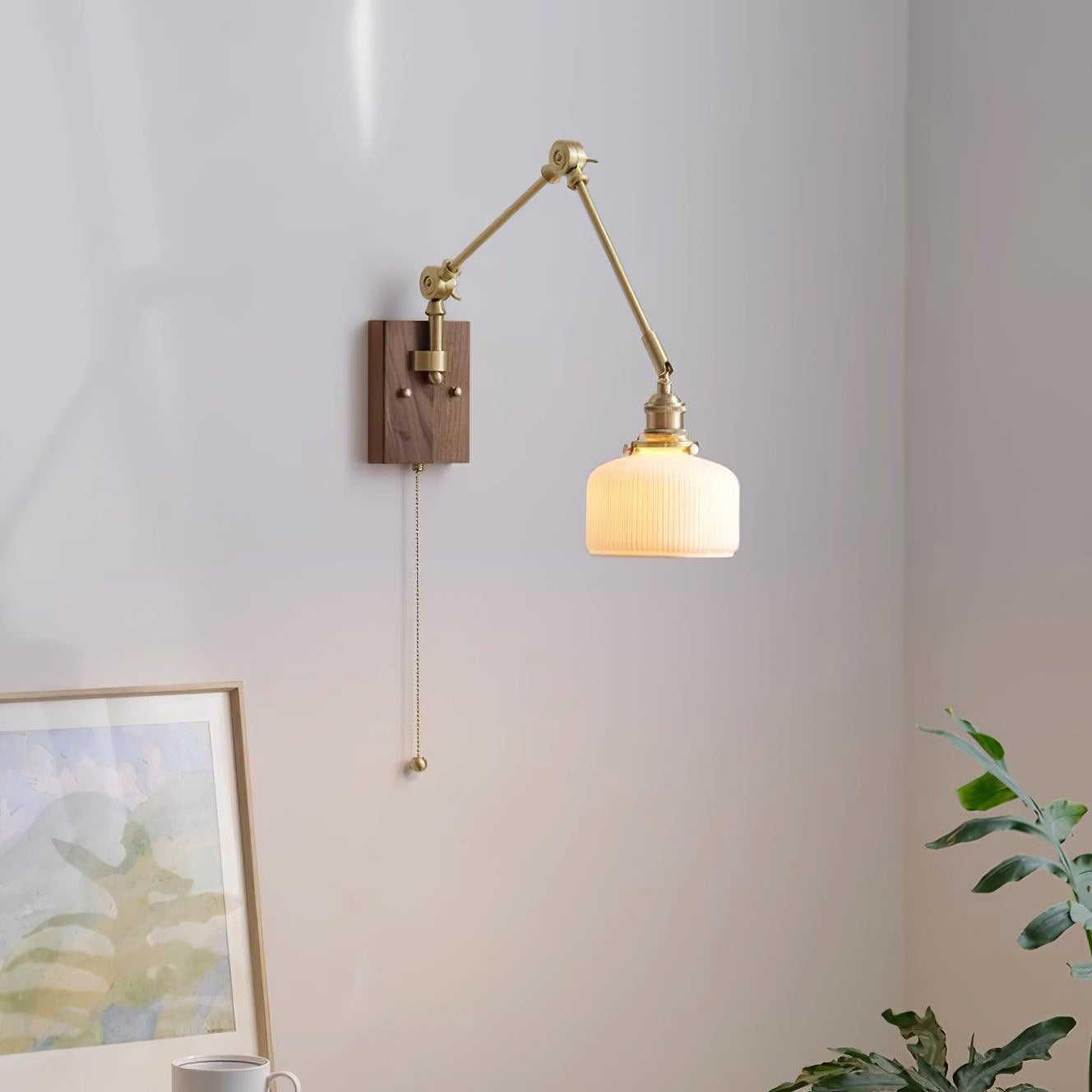 Brione Vintage Adjustable Swing Arm Wall Lamp - Letslighting