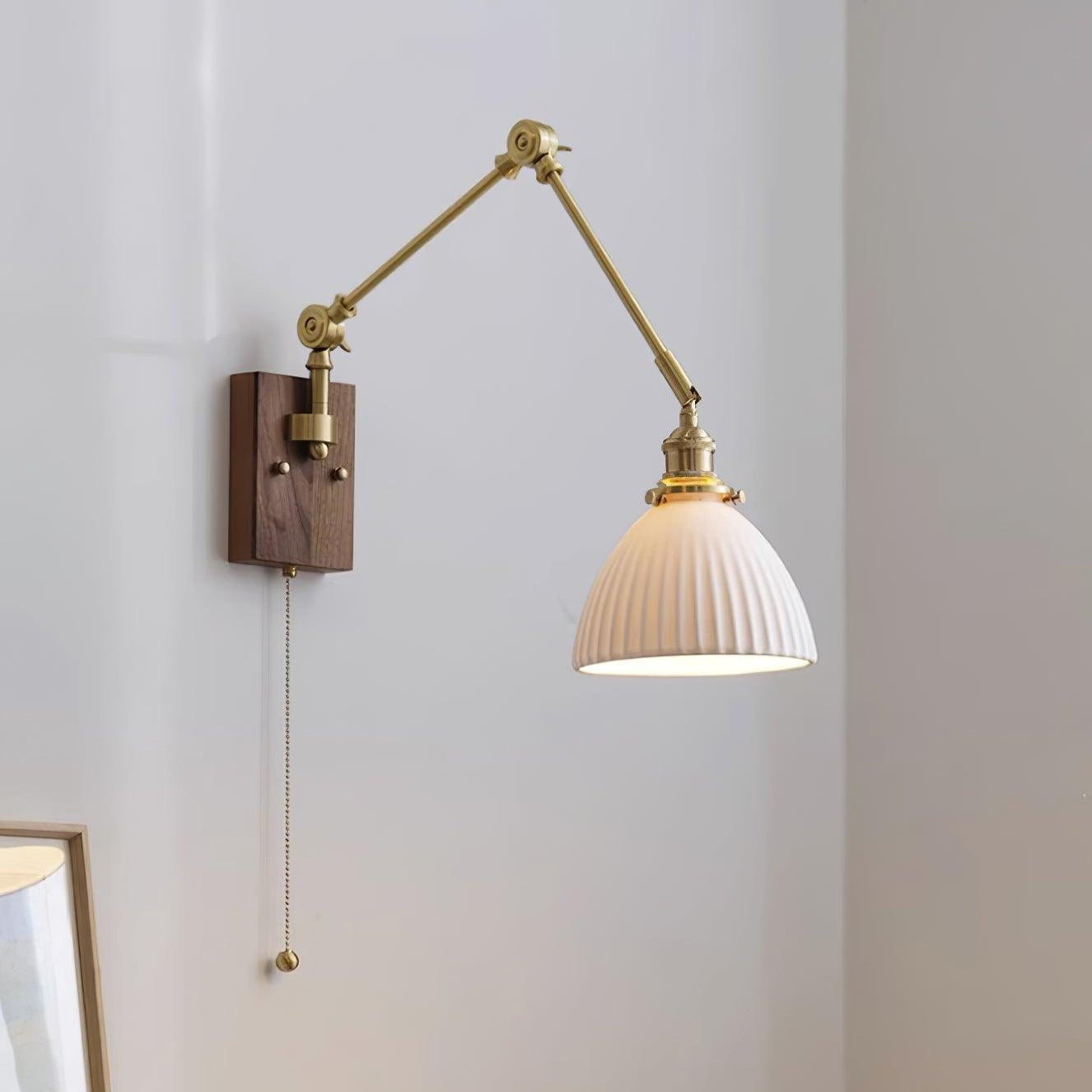 Brione Vintage Adjustable Swing Arm Wall Lamp - Letslighting