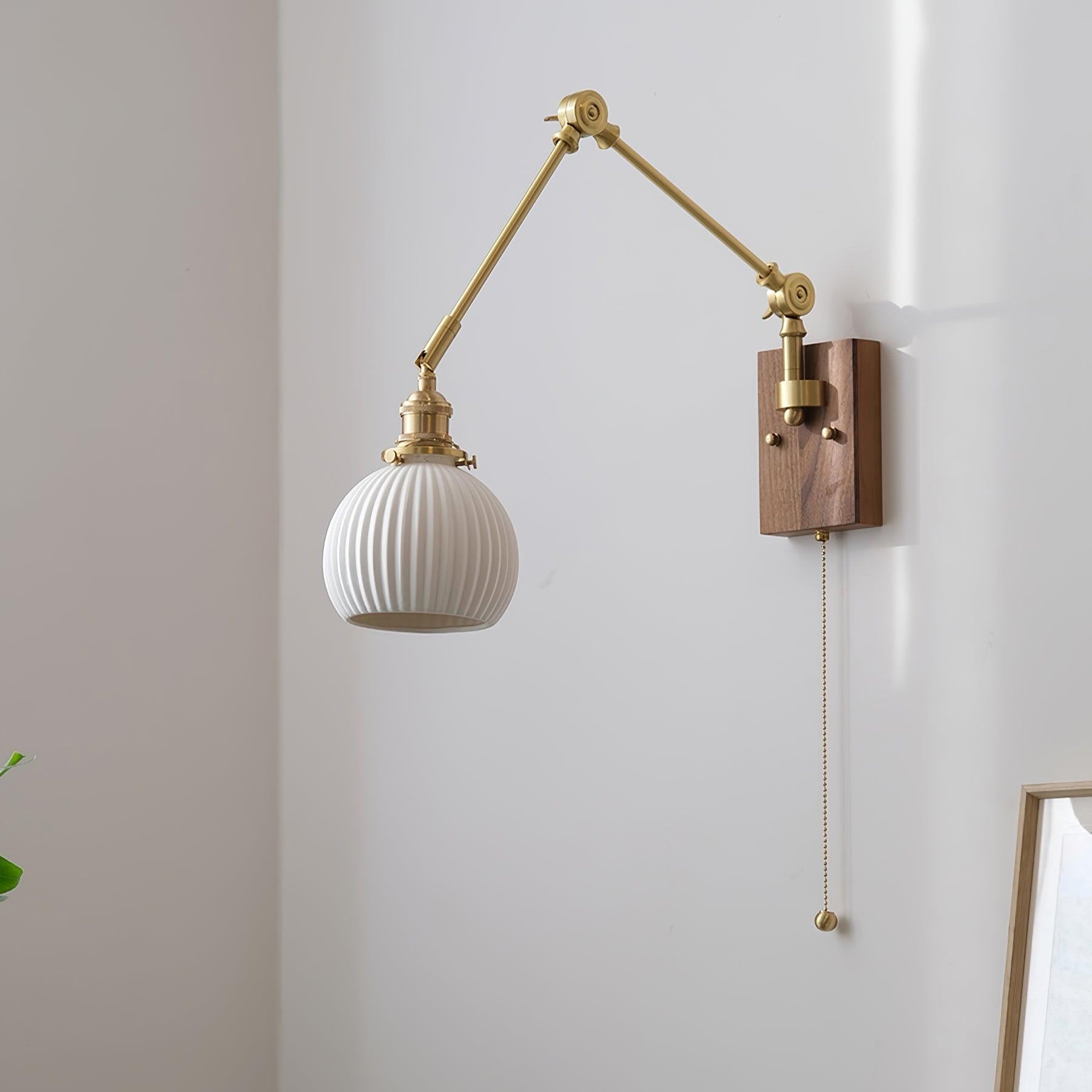 Brione Vintage Adjustable Swing Arm Wall Lamp - Letslighting