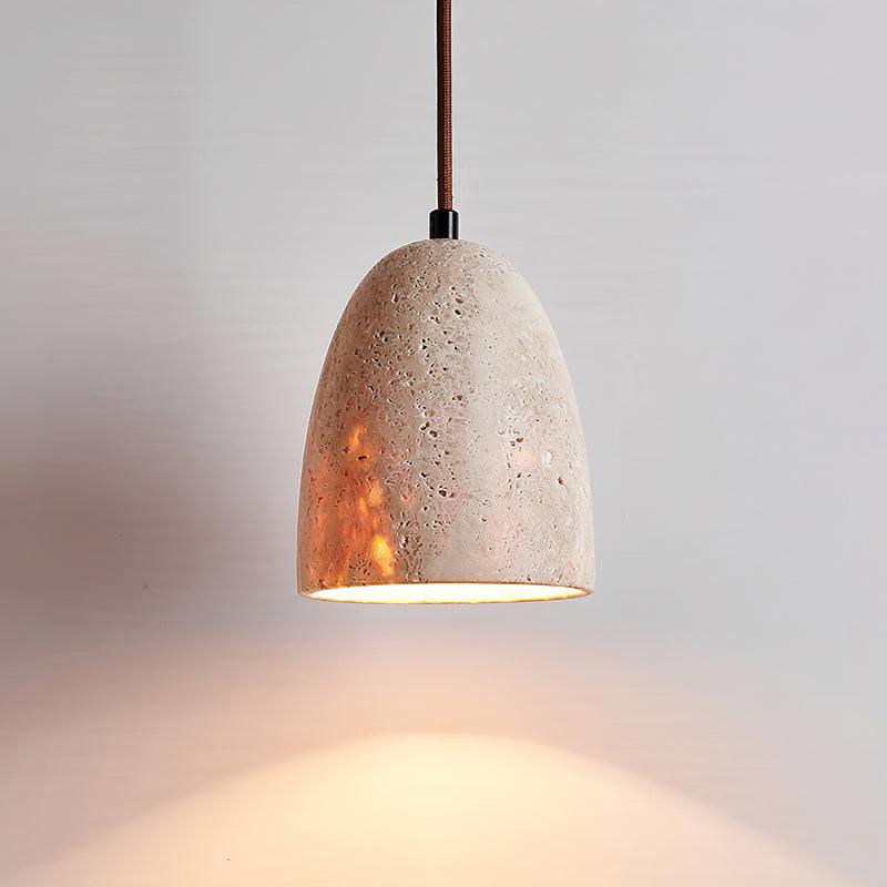 Evtheira Conical Travertine Pendant Light - Letslighting