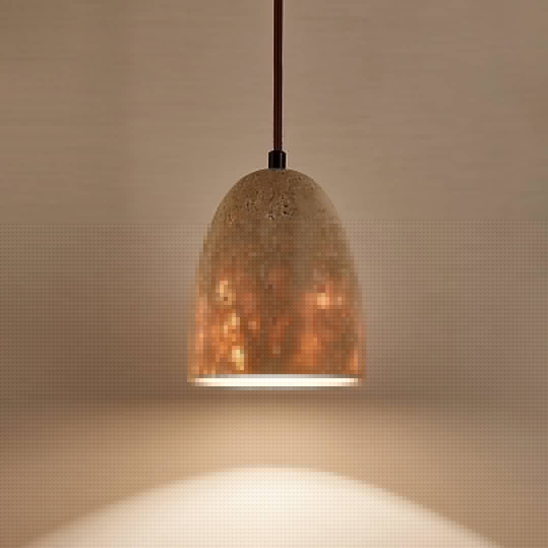 Evtheira Conical Travertine Pendant Light - Letslighting