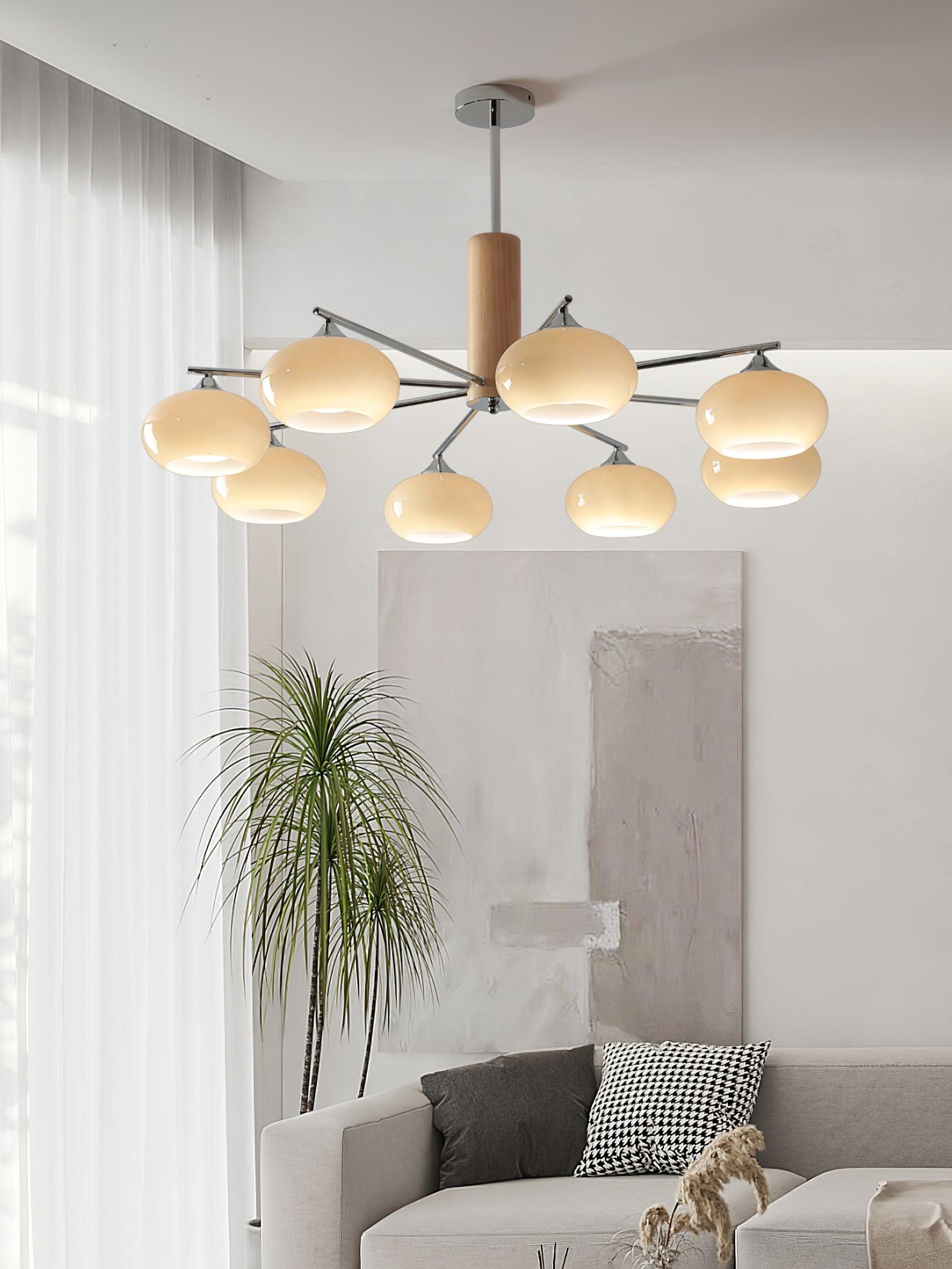 Elliptical Persimmon Chandelier - Letslighting