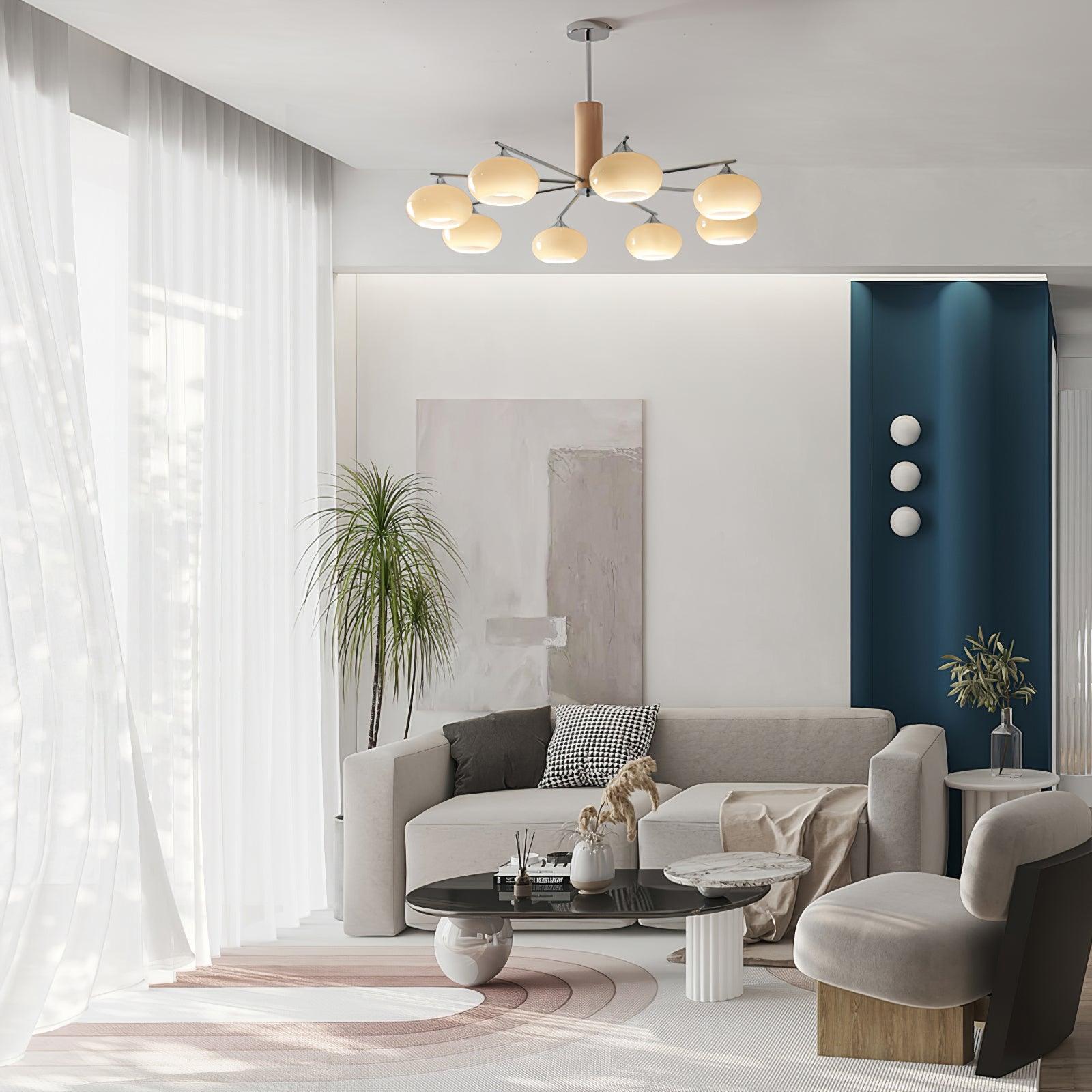 Elliptical Persimmon Chandelier - Letslighting