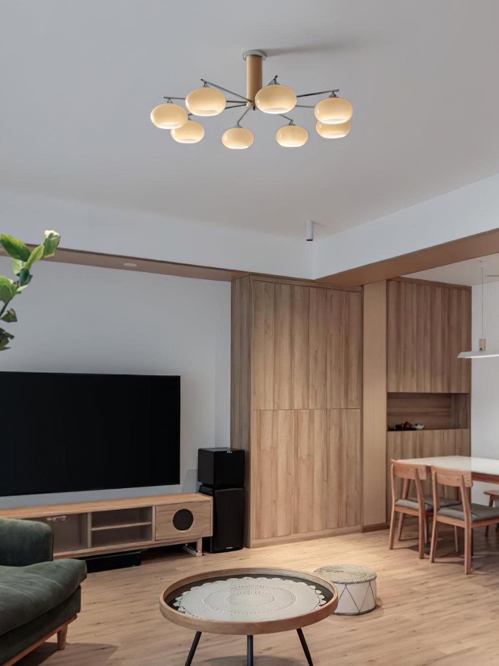 Elliptical Persimmon Chandelier - Letslighting