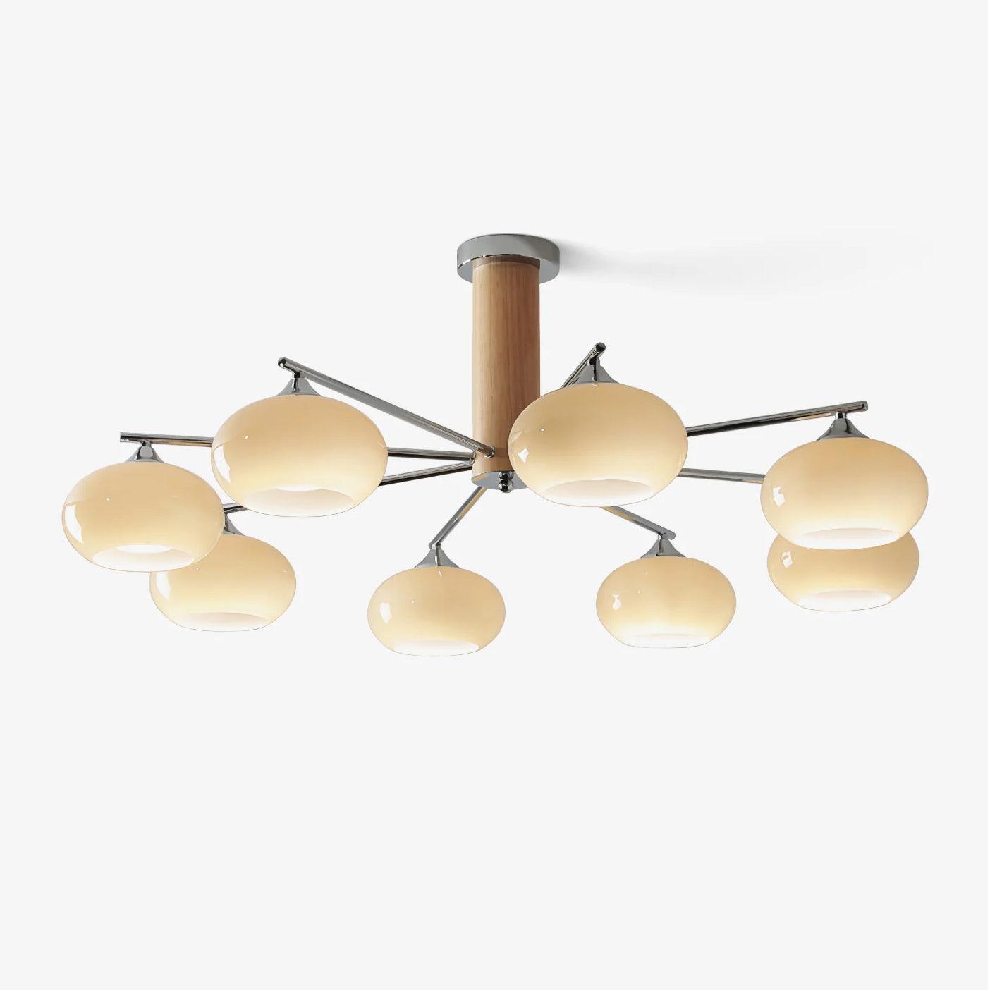 Elliptical Persimmon Chandelier - Letslighting