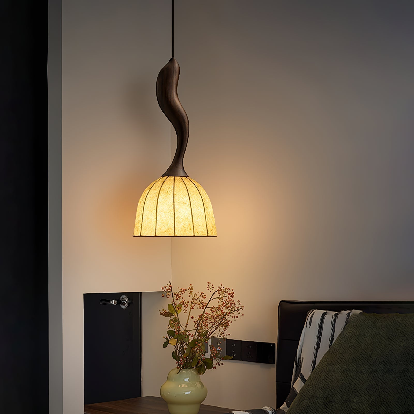 Colire Creativity Twisted Metal Wood Pendant Light - Letslighting