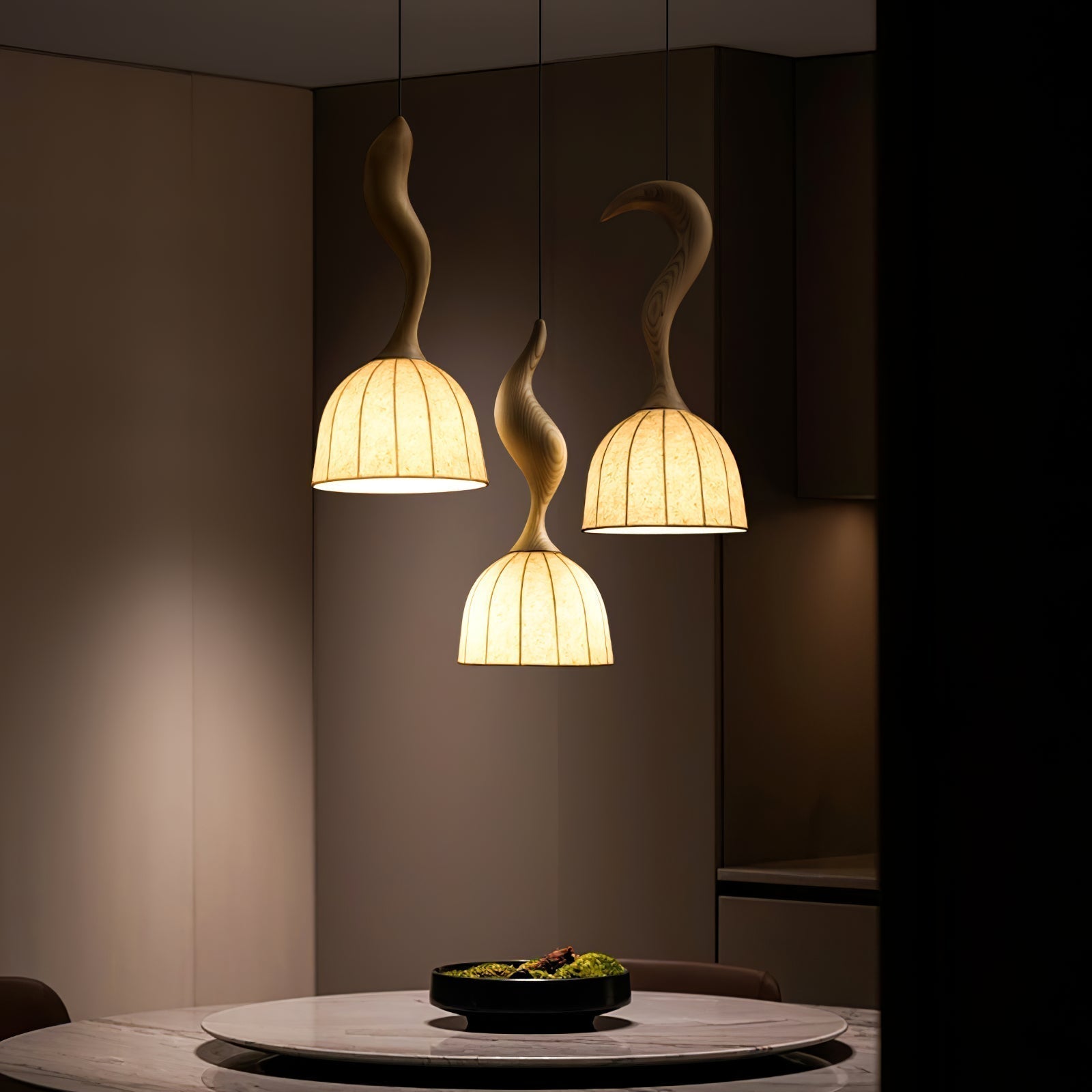Colire Creativity Twisted Metal Wood Pendant Light - Letslighting
