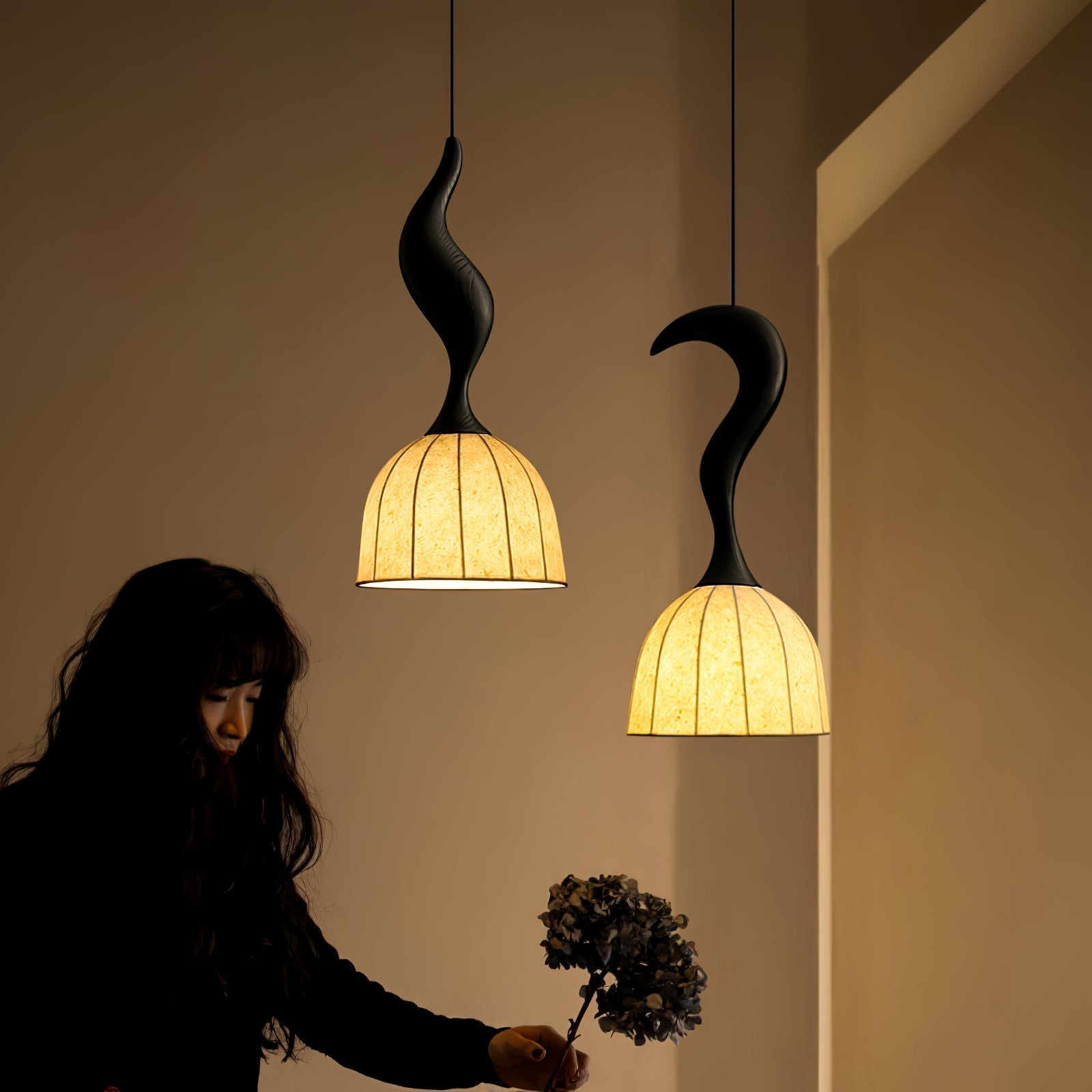Colire Creativity Twisted Metal Wood Pendant Light - Letslighting