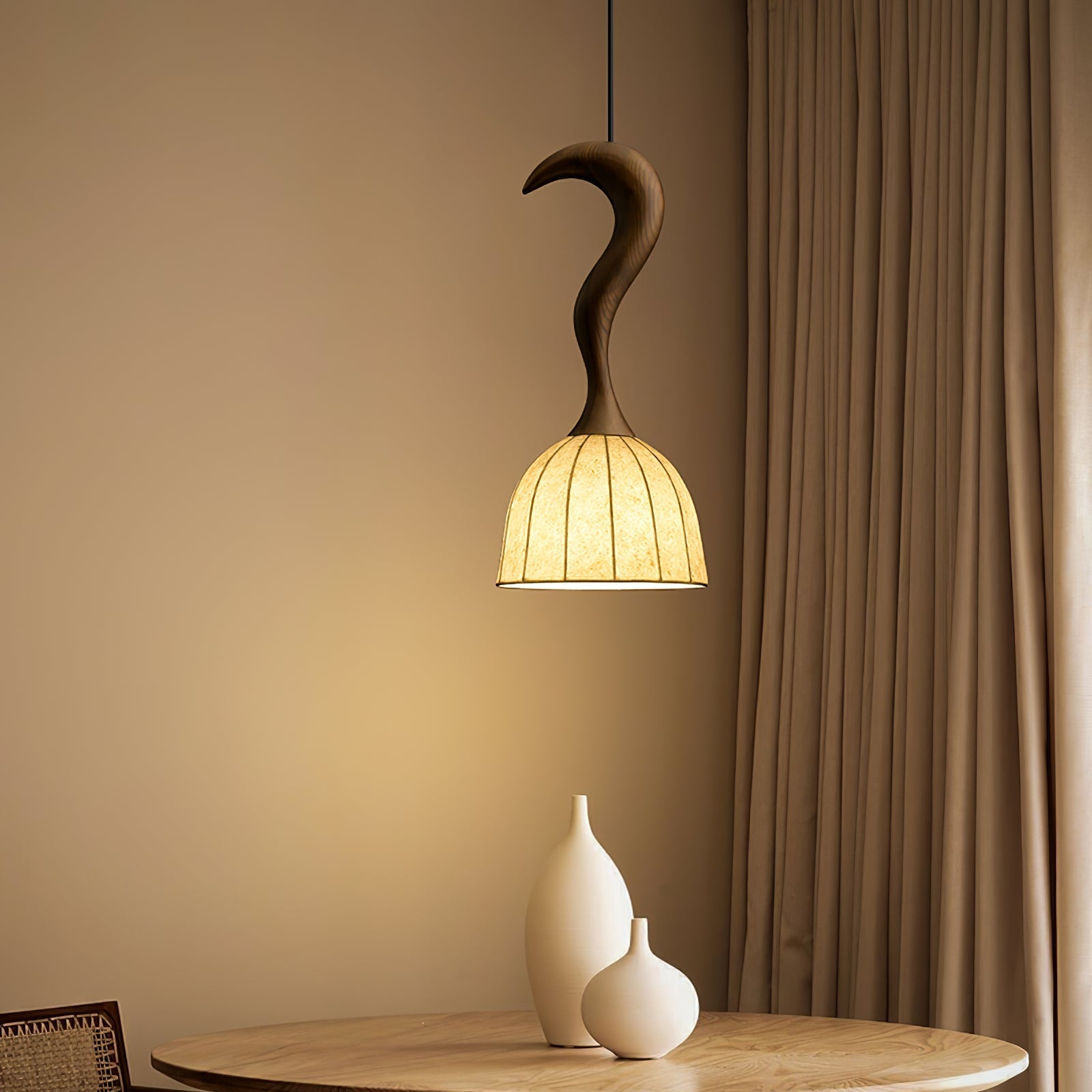 Colire Creativity Twisted Metal Wood Pendant Light - Letslighting